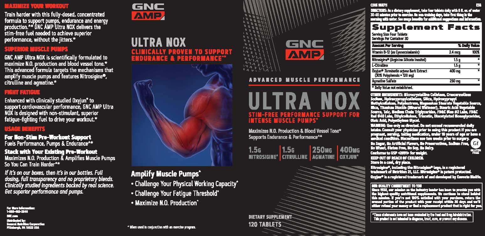 Gnc Amp Ultra Nox Nitric Oxide Pre Workout Gnc
