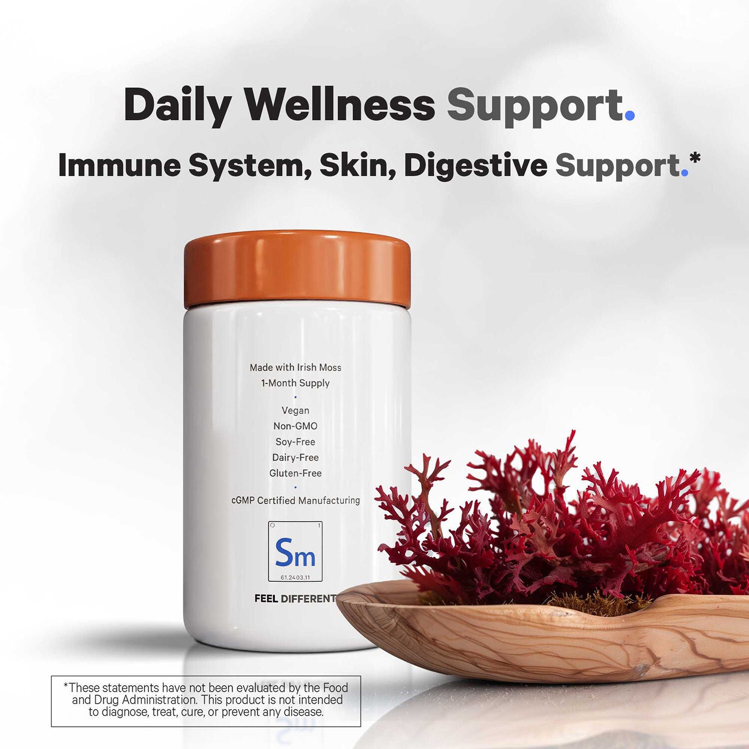 Sea Moss Gummies - Strawberry - 60 Gummies (30 Servings)  | GNC