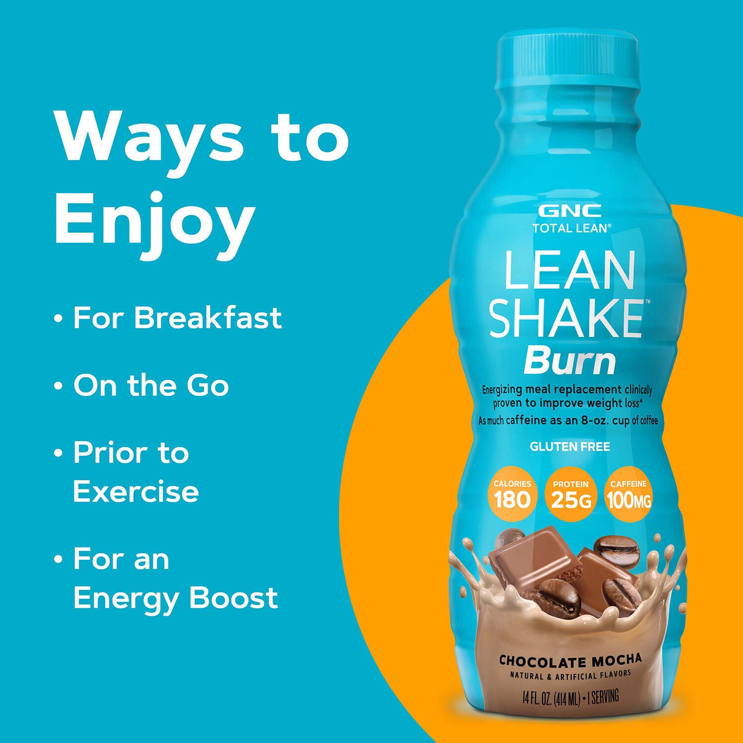 Lean Shake&trade; Burn - Chocolate Mocha - 14oz. (12 Bottles) Chocolate Mocha | GNC