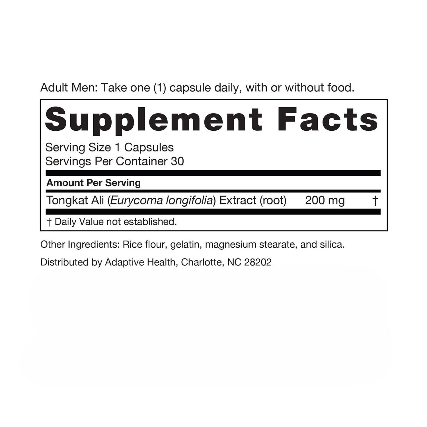 Tongkat Ali Longjack - 30 Capsules (30 Servings)  | GNC