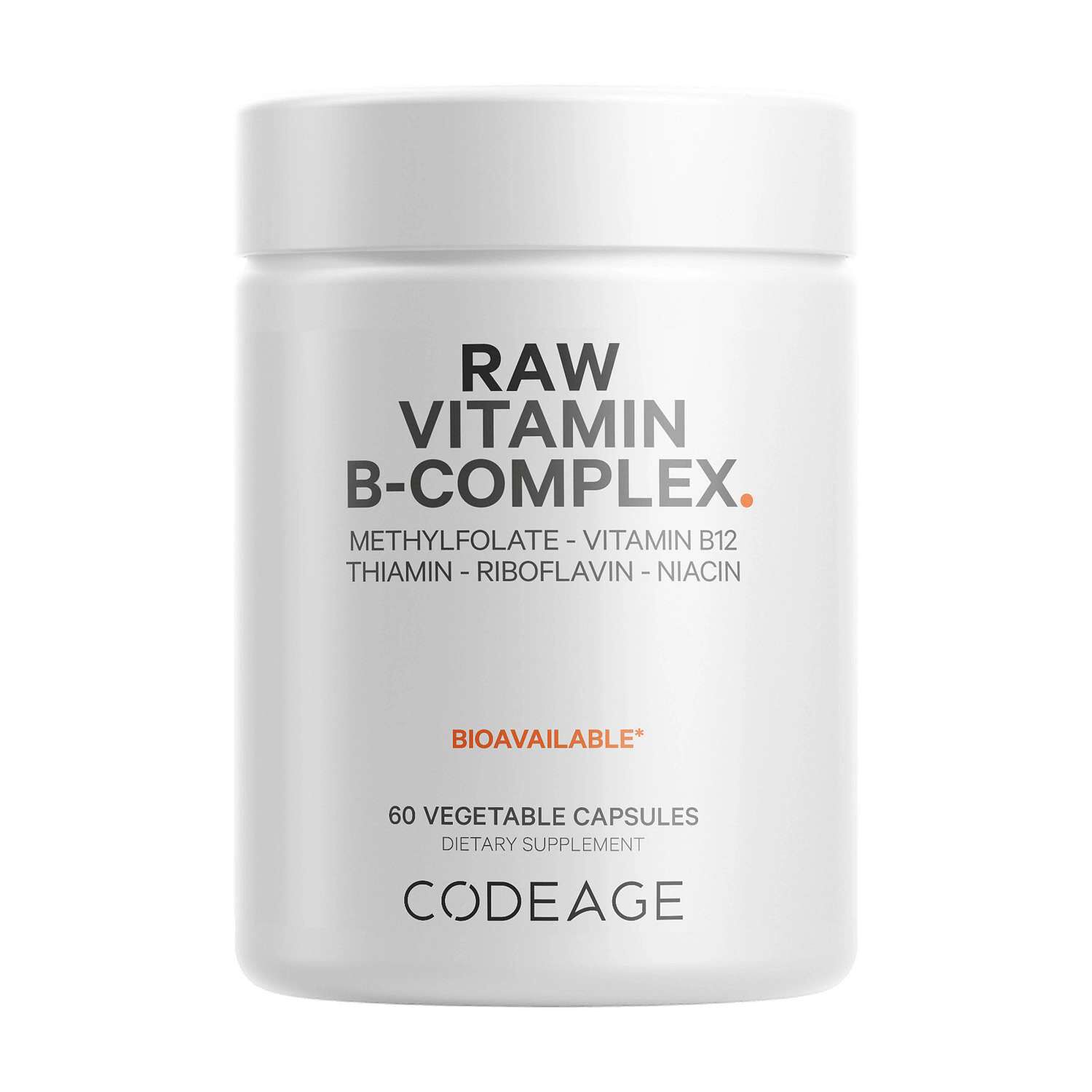 Raw Vitamin B-Complex - 60 Vegetable Capsules (60 Servings)