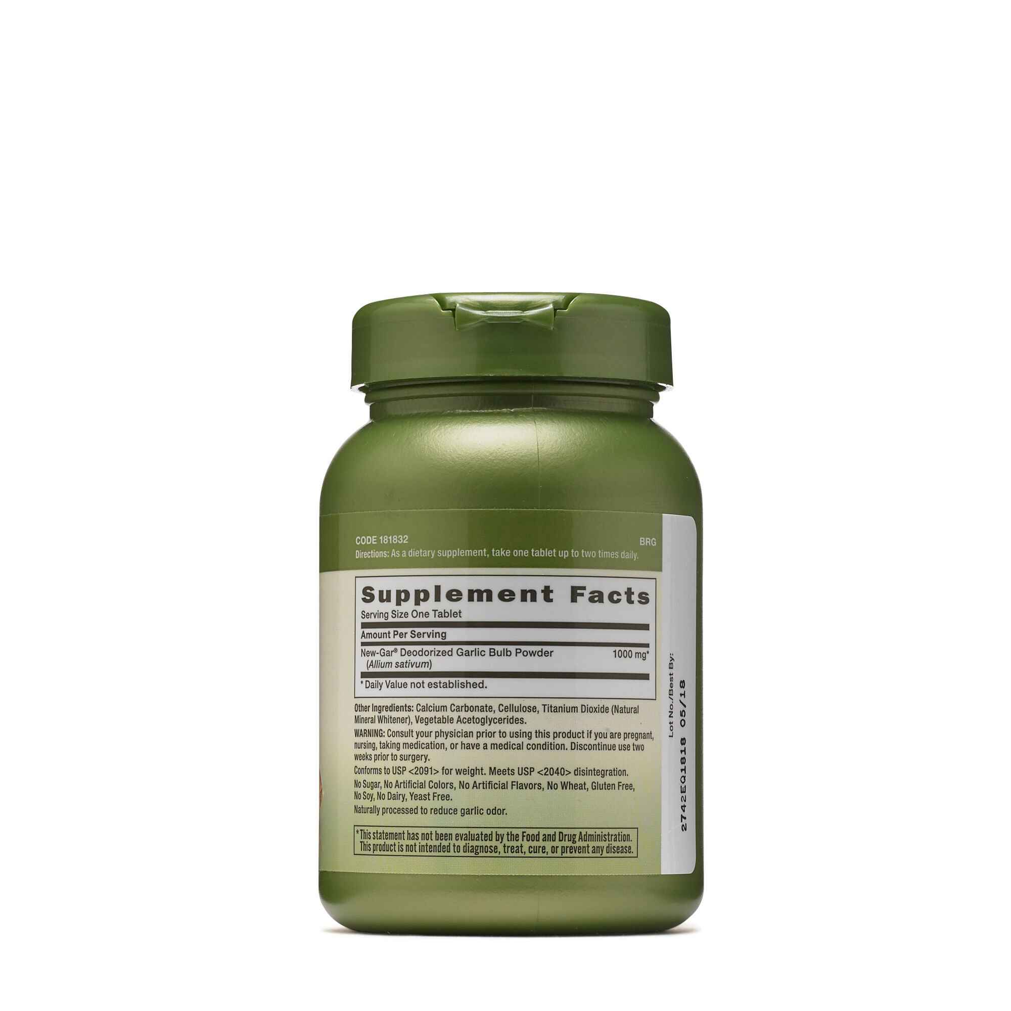 Odorless Super Garlic 1000 mg - 100 Tablets (100 Servings)