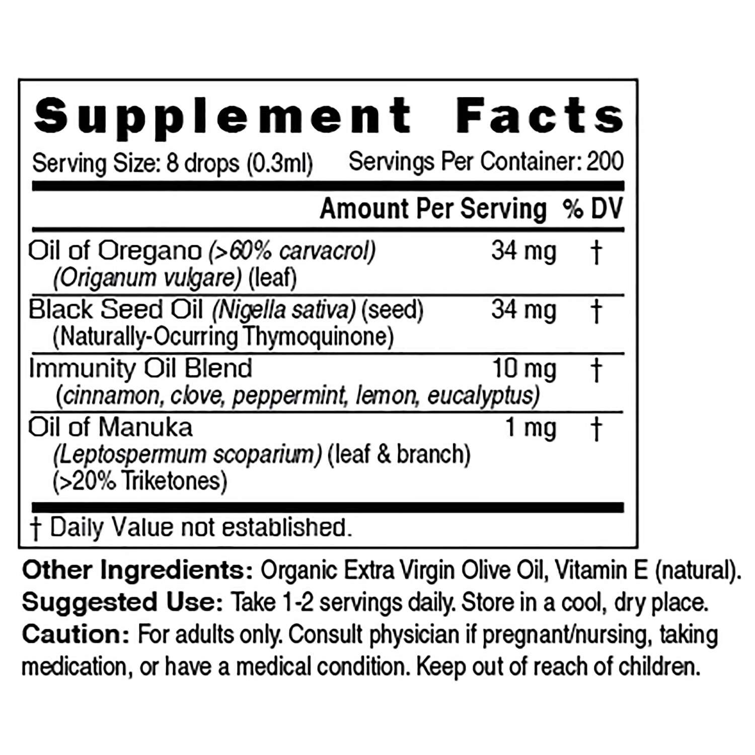 Oil of Oregano - 2 fl oz (200 Servings)