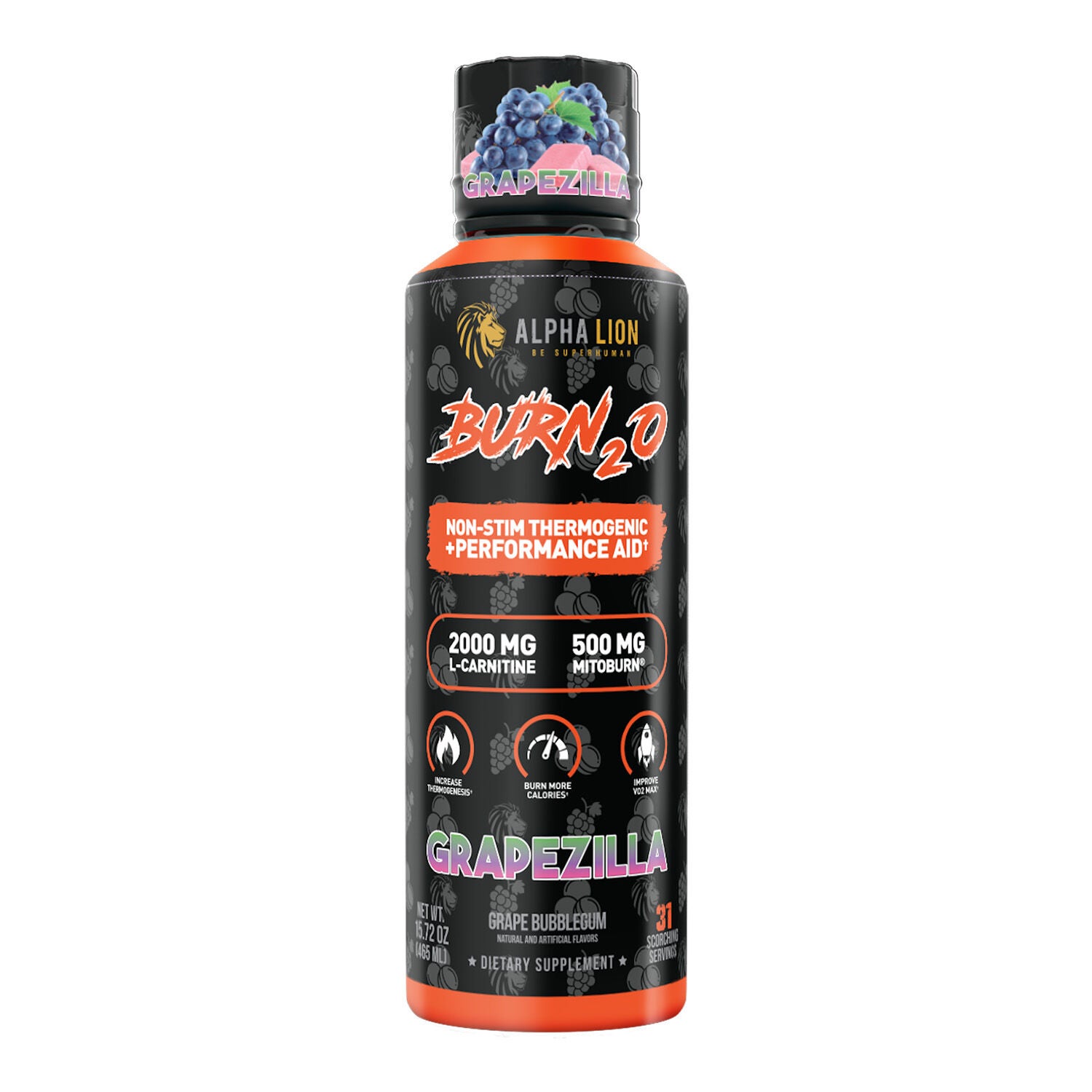Burn2o - Grapezilla - 15 fl oz. (31 Servings) | GNC