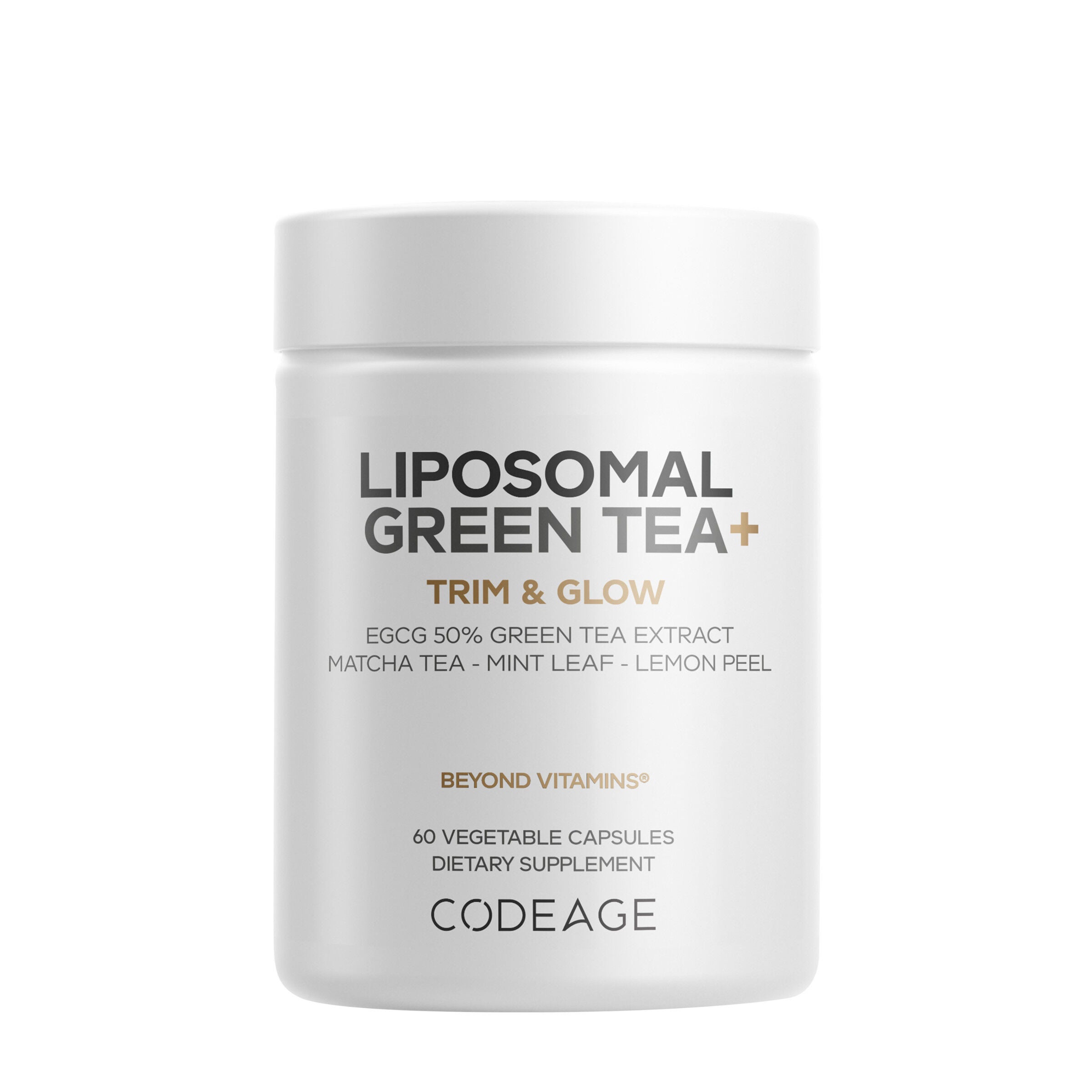 Liposomal Green Tea+ Trim &amp; Glow - 60 Vegetable Capsules (30 Servings)  | GNC