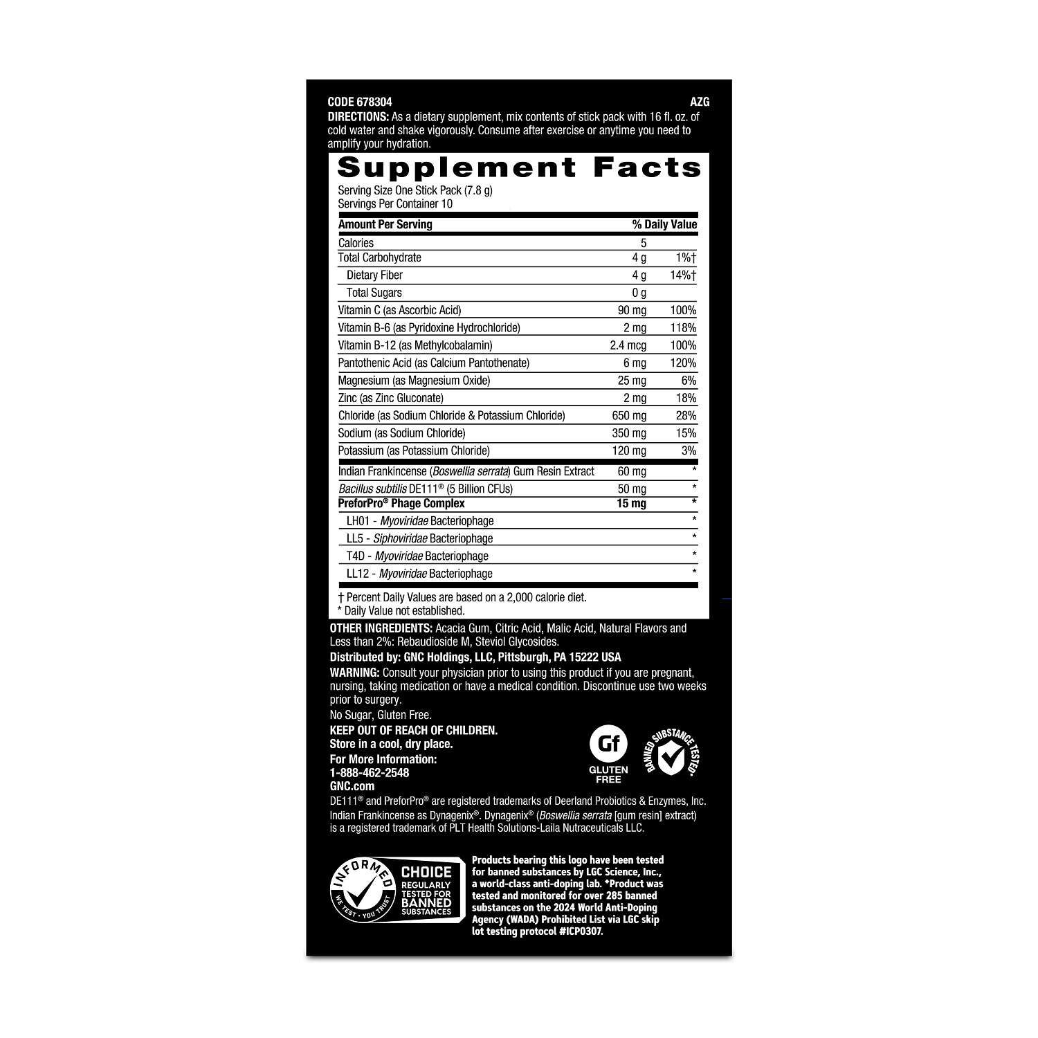 Amplified Hydration - Tropical Punch (10 Stick Packs) Tropical Punch | GNC