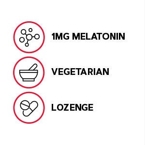 Melatonin Lozenges 1 mg - Cherry - 60 Vegetarian Lozenges (60 Servings)  | GNC