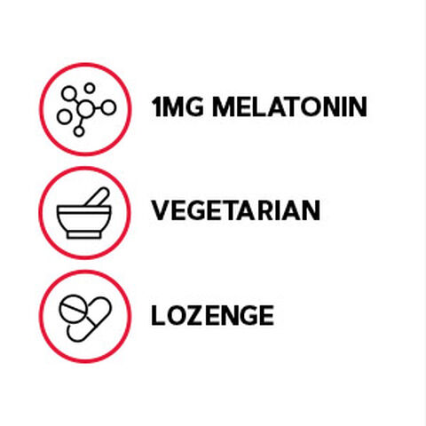 Melatonin Lozenges 1 mg - Cherry - 60 Vegetarian Lozenges &#40;60 Servings&#41;  | GNC