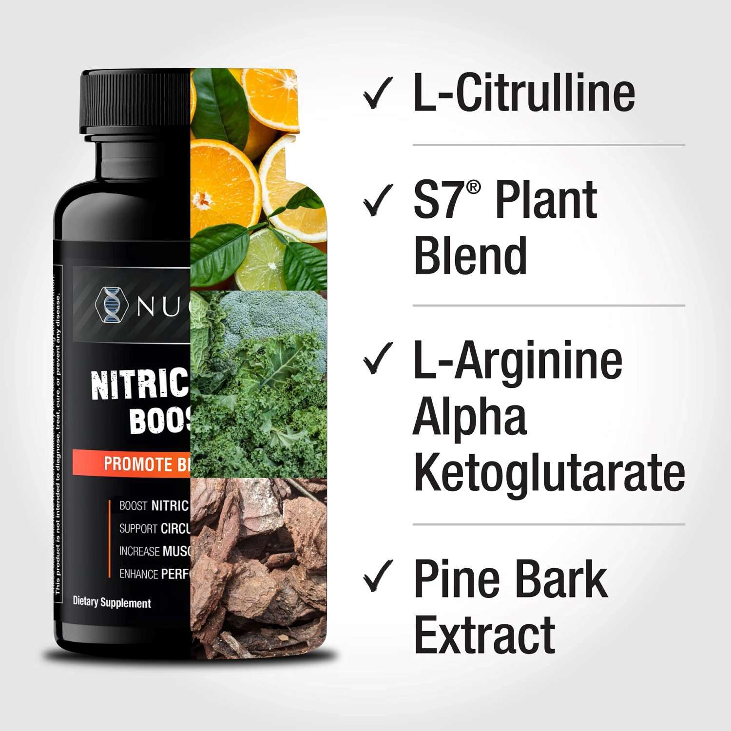 Nitric Oxide Booster - 100 Capsules (25 Servings)