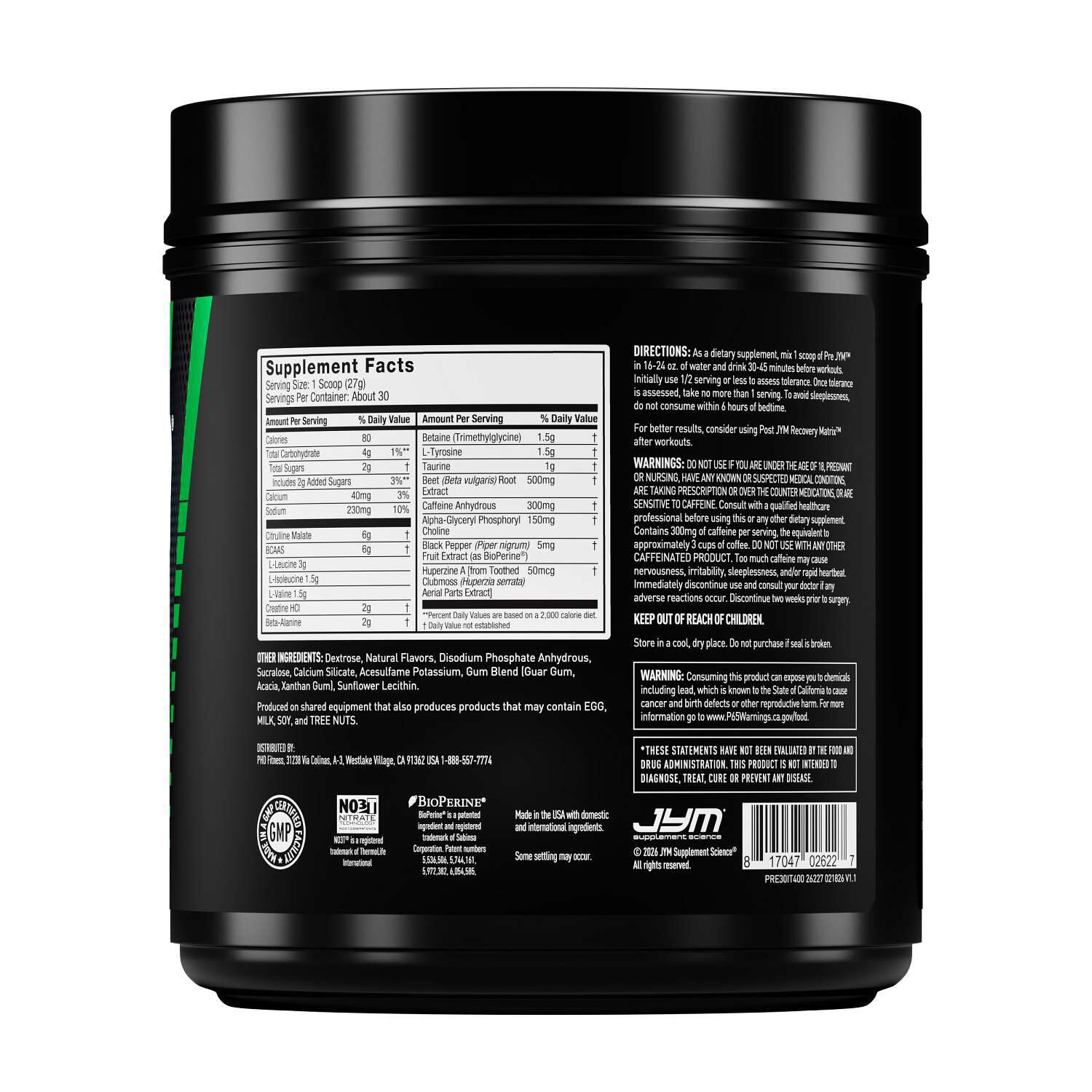 Pre Jym Pre-Workout - Iced Tea Lemonade (30 Servings)