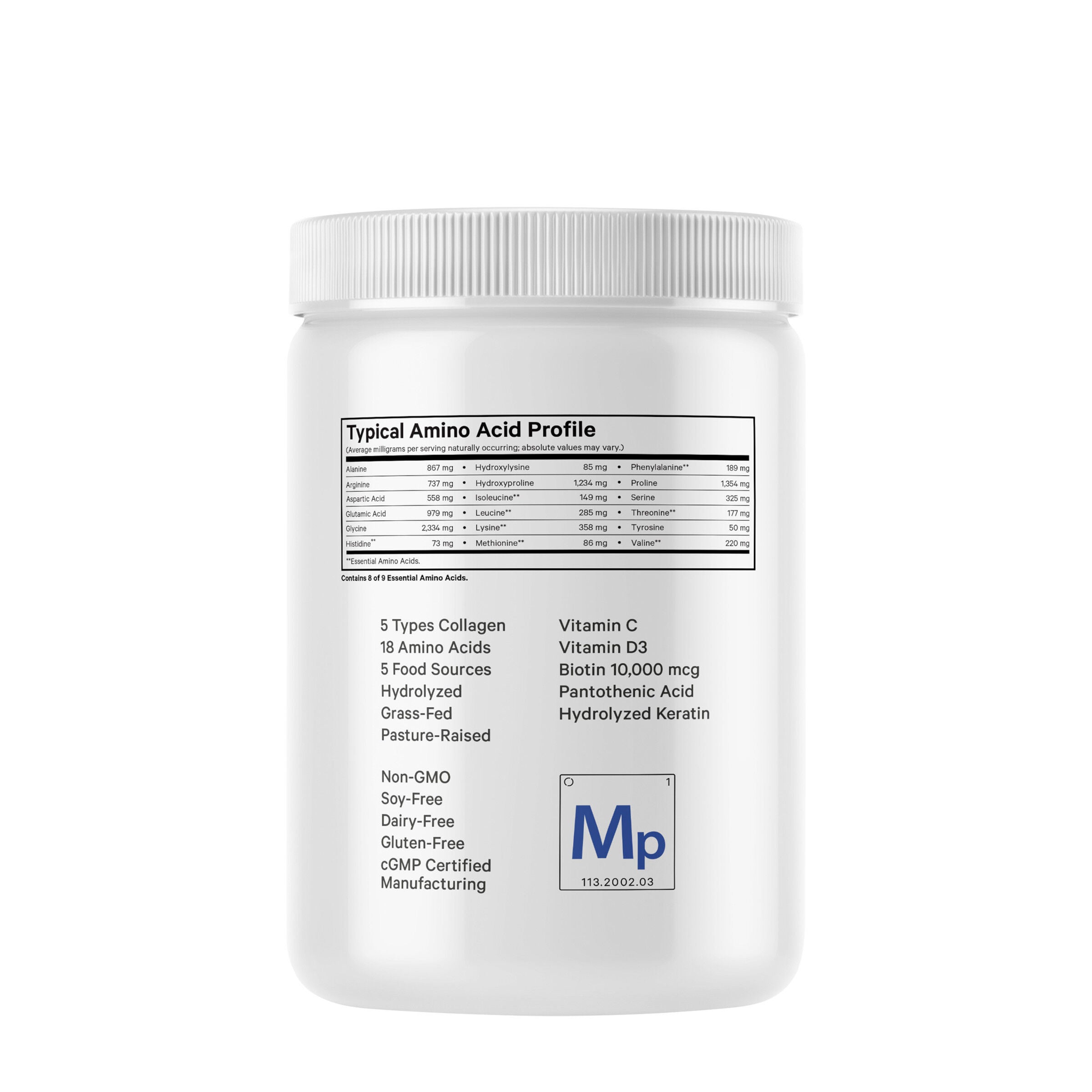 Multi Collagen Peptides Powder Hydrolyzed Collagen + Biotin &amp; Keratin - 11.50 oz. (30 Servings)  | GNC