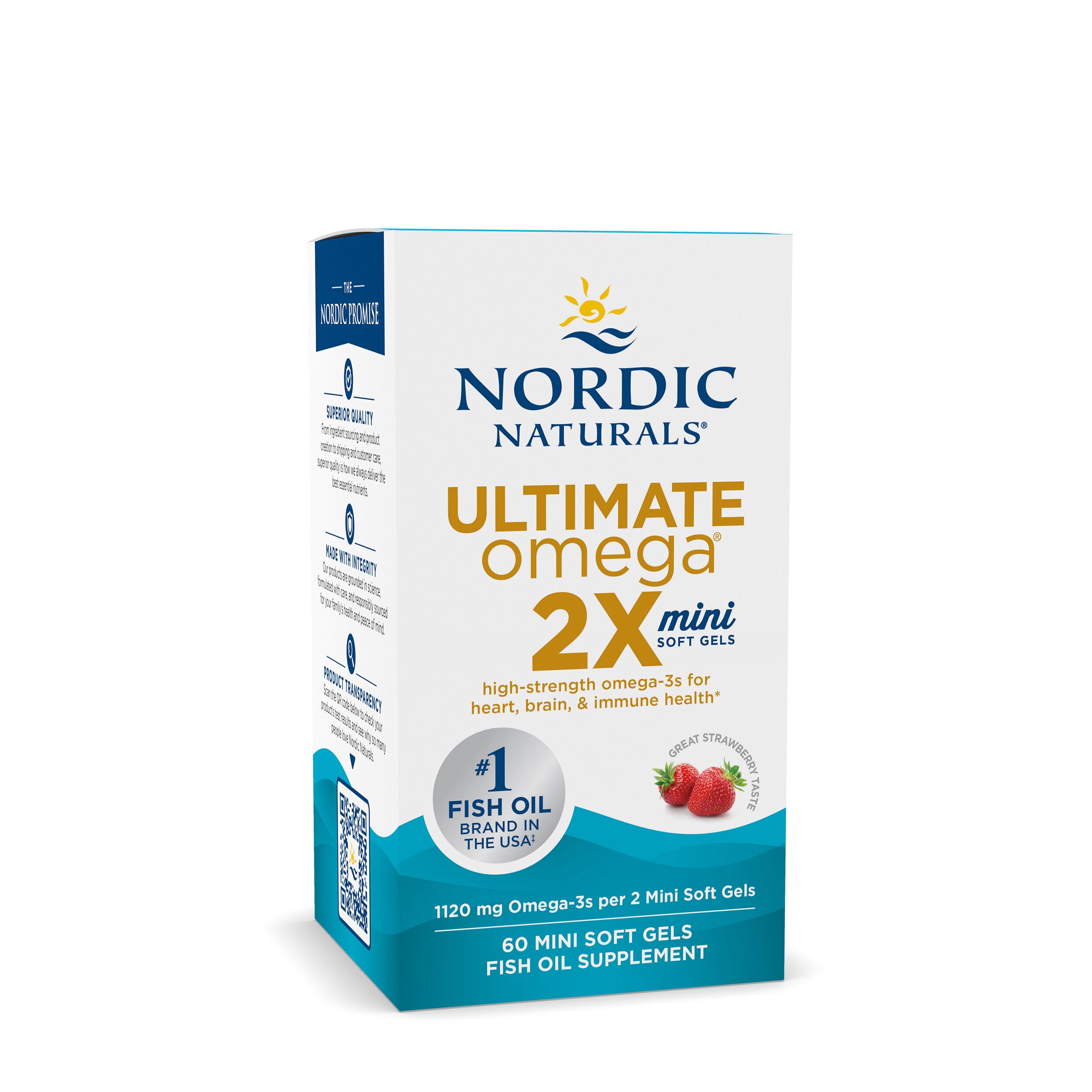 Ultimate Omega Mini - Strawberry - 60 Softgels (30 Servings)  | GNC