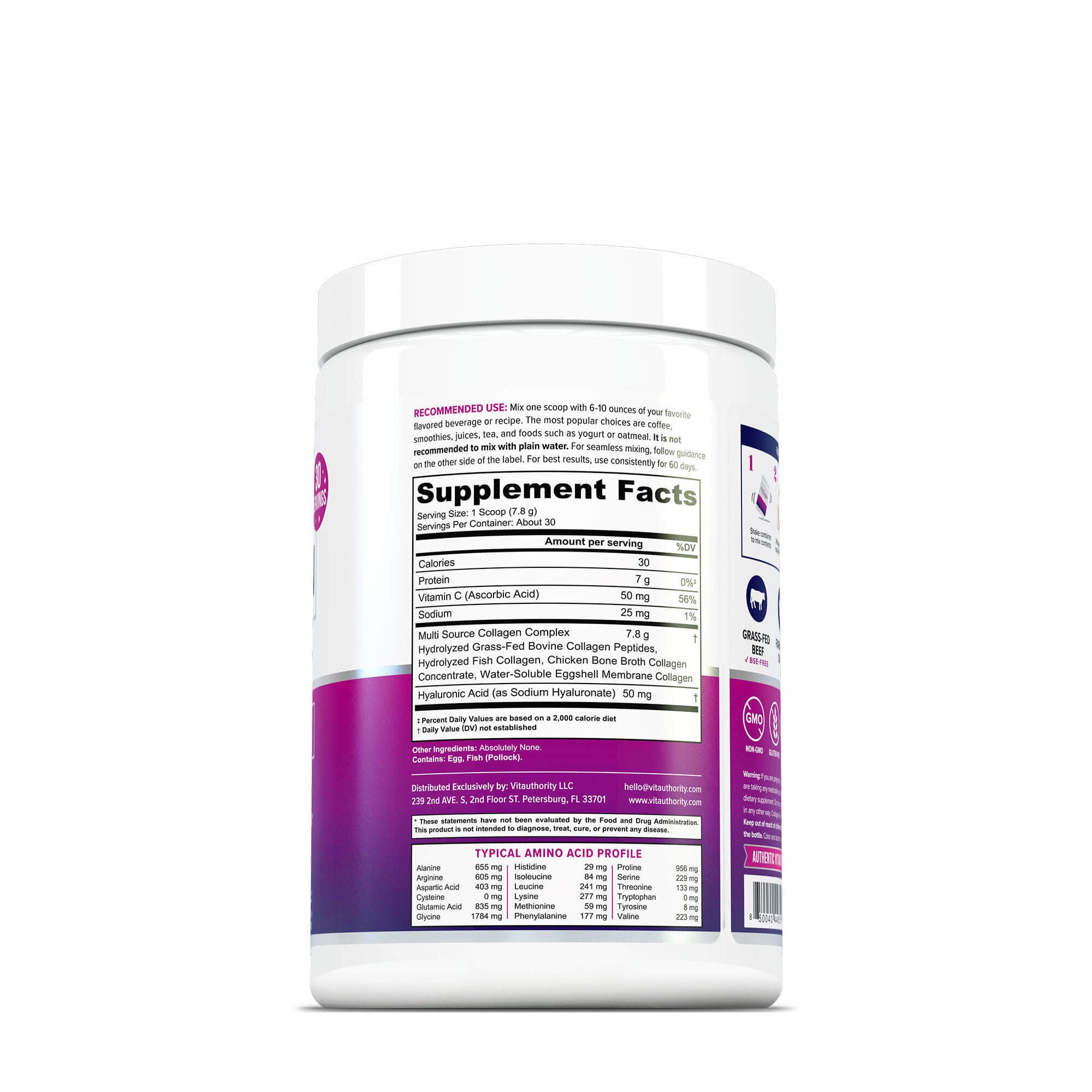 Multi Collagen Protein Powder - Unflavored - 8.26 oz. (30 Servings)