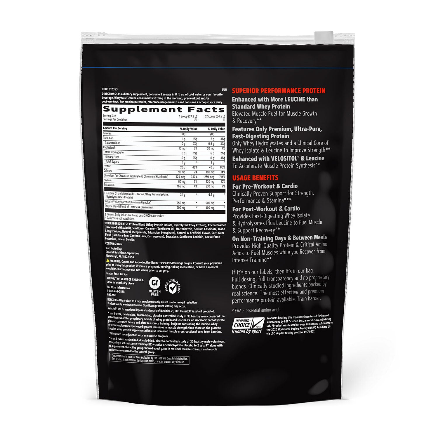Wheybolic&trade; - Chocolate Fudge (10 Servings) Chocolate Fudge | GNC