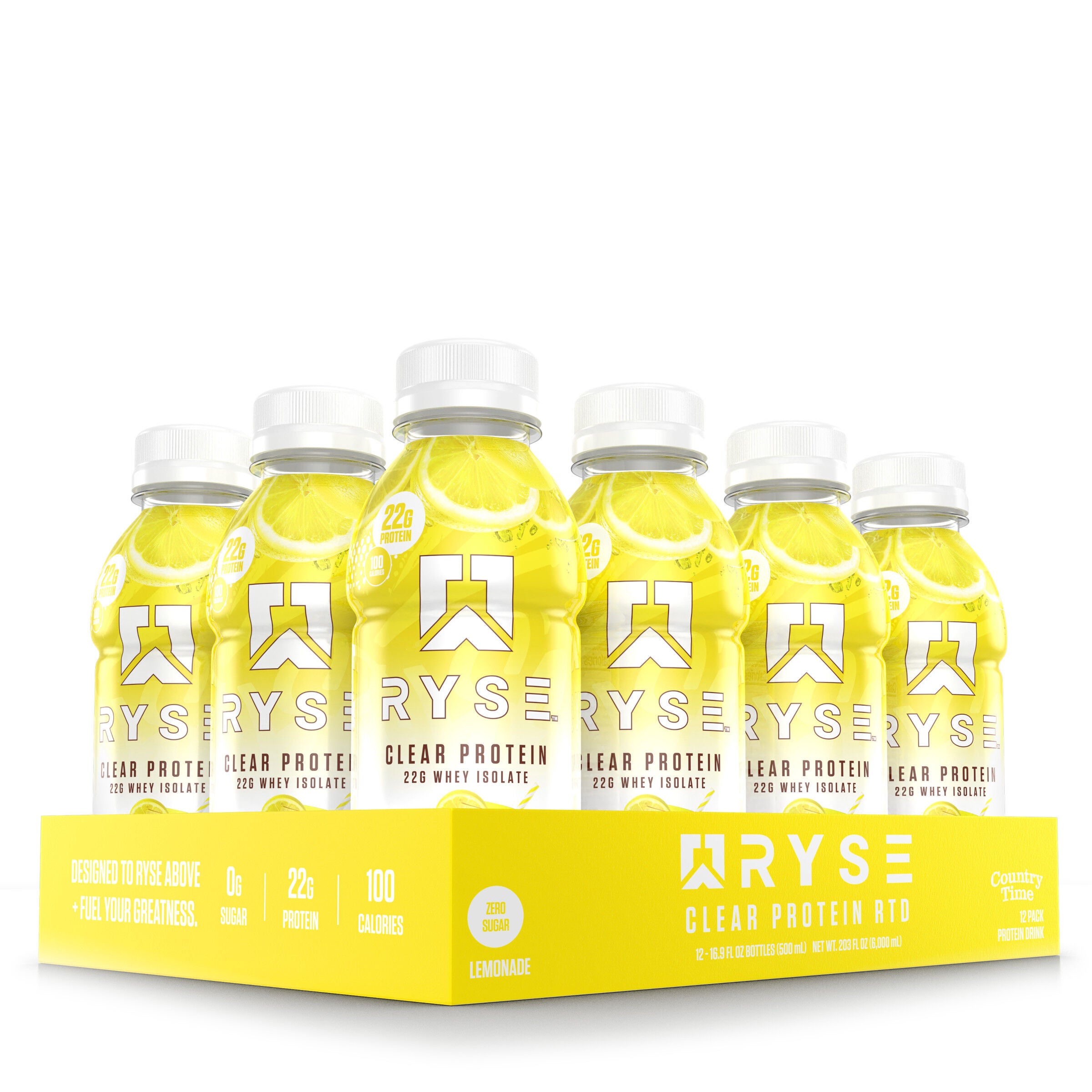 Clear Protein RTD - Country Time Lemonade - 16.9 fl oz (12 Bottles) | GNC