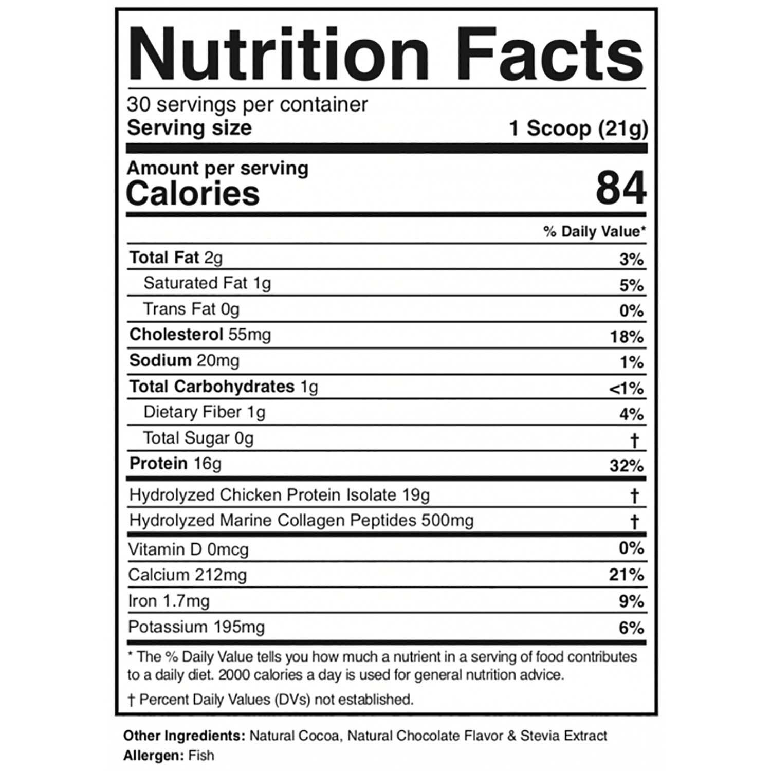 Hydrolyzed Collagen - Dark Chocolate (30 Servings) Dark Chocolate | GNC