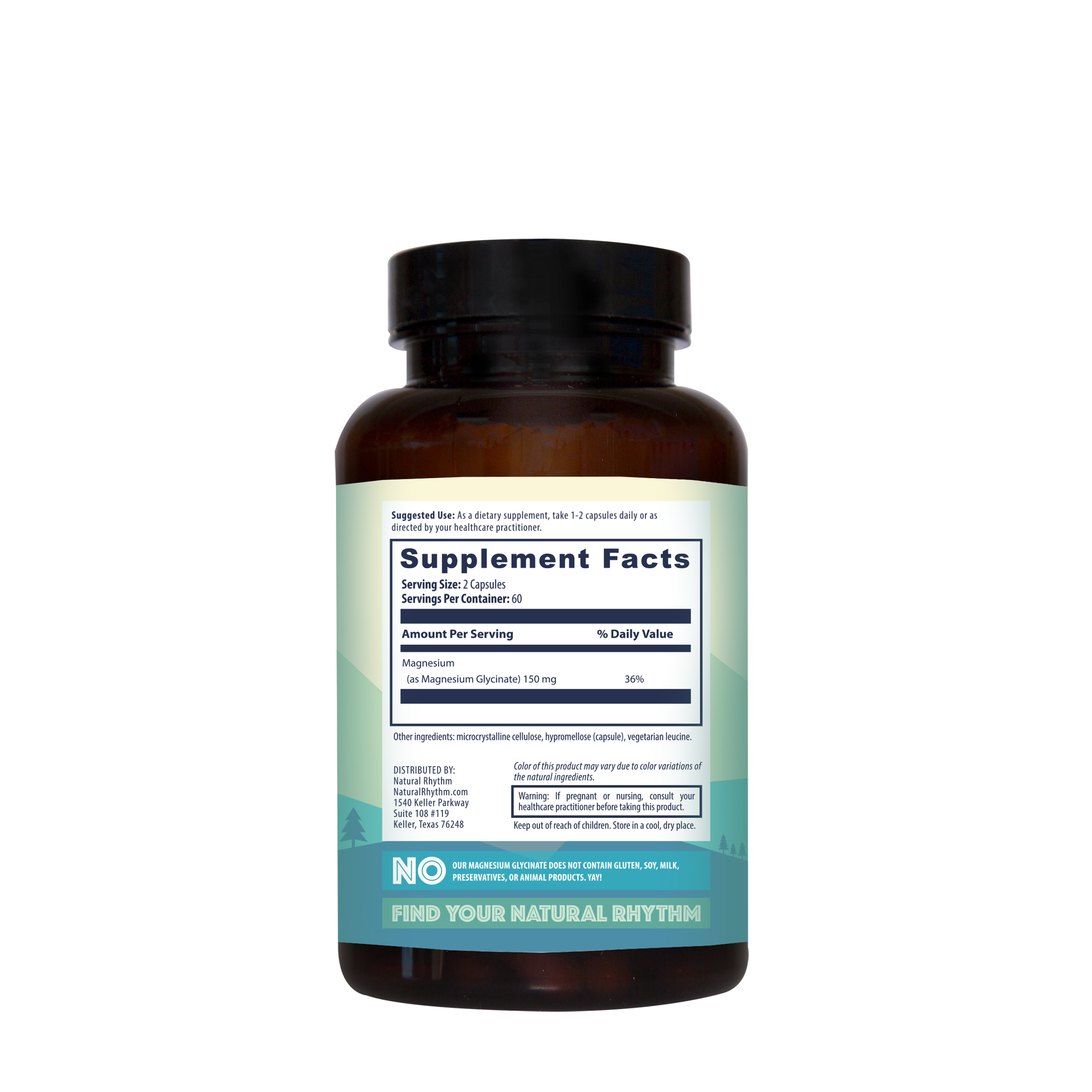 Magnesium Glycinate - 120 Capsules (60 Servings)  | GNC