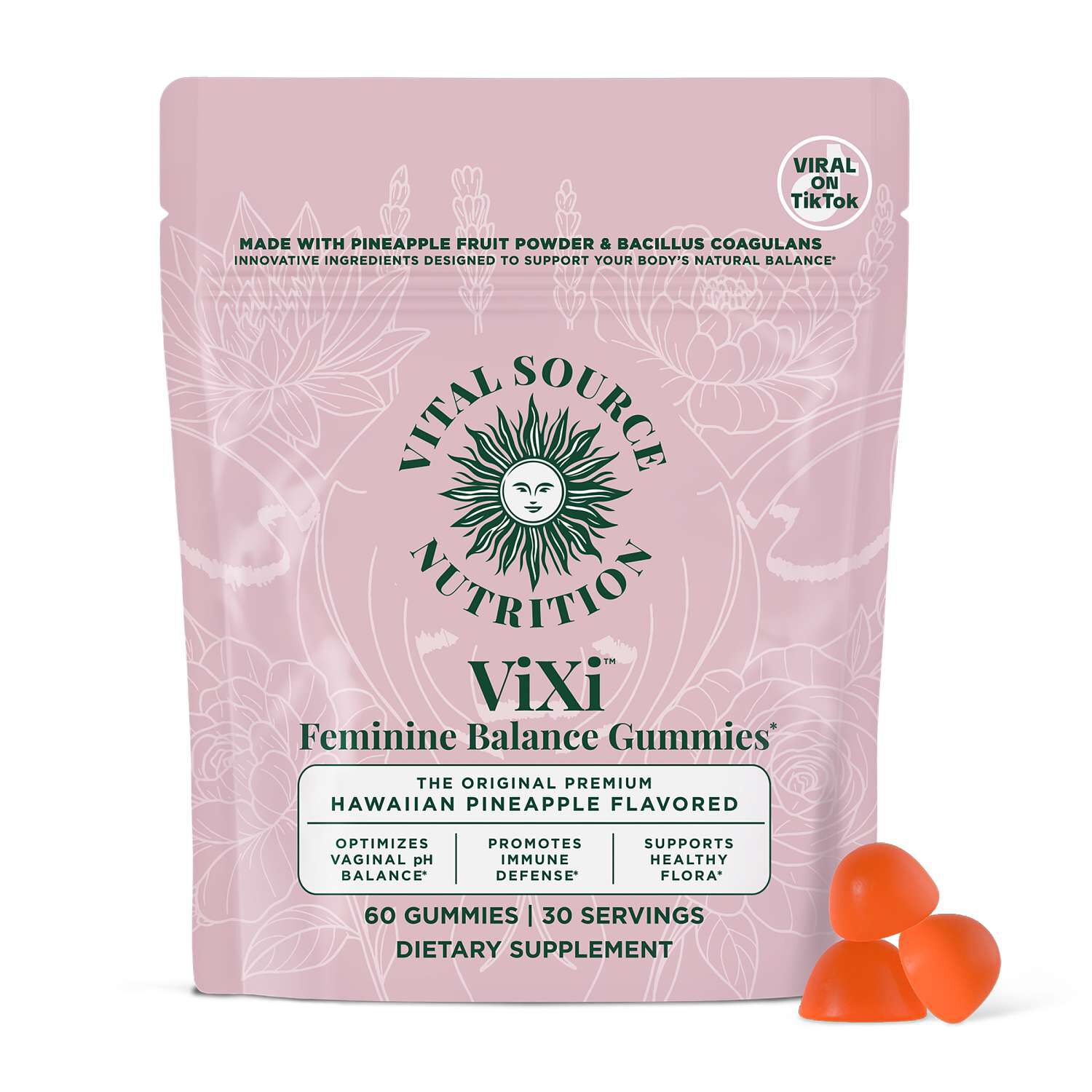 ViXi Feminine Balance Gummies - 60 Gummies (30 Servings)  | GNC