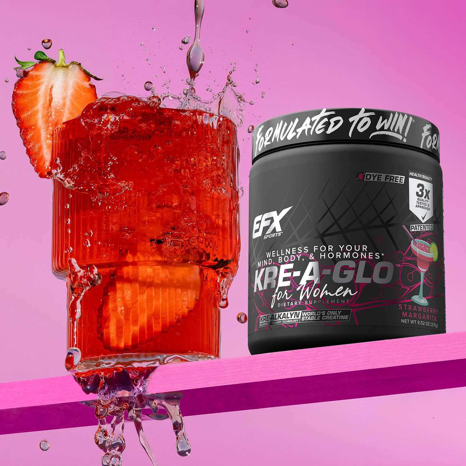 EFX Sports® Kre-A-Glo For Women - Strawberry Margarita (30