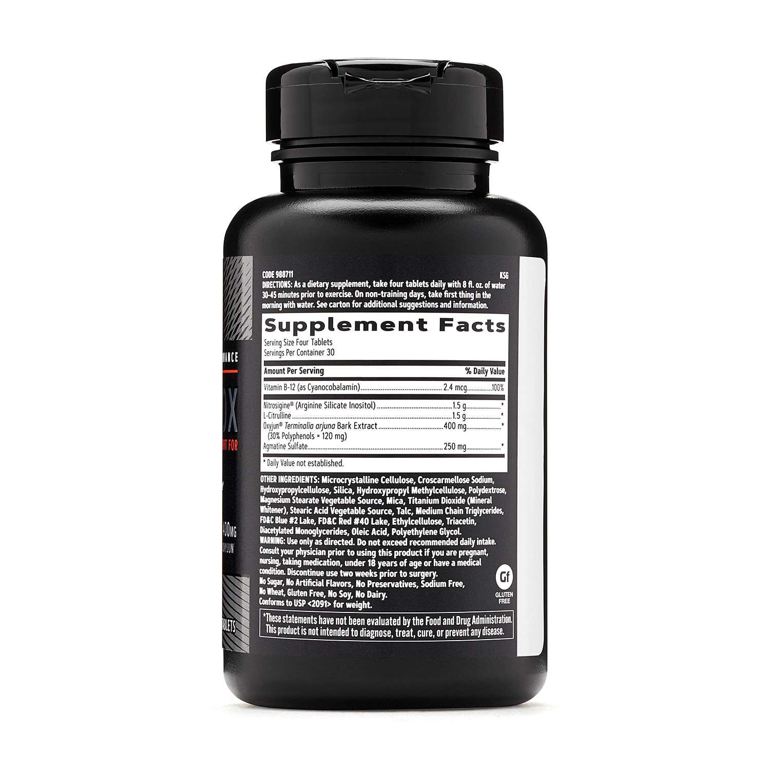 GNC AMP Ultra Nox Bottle Supplement Facts