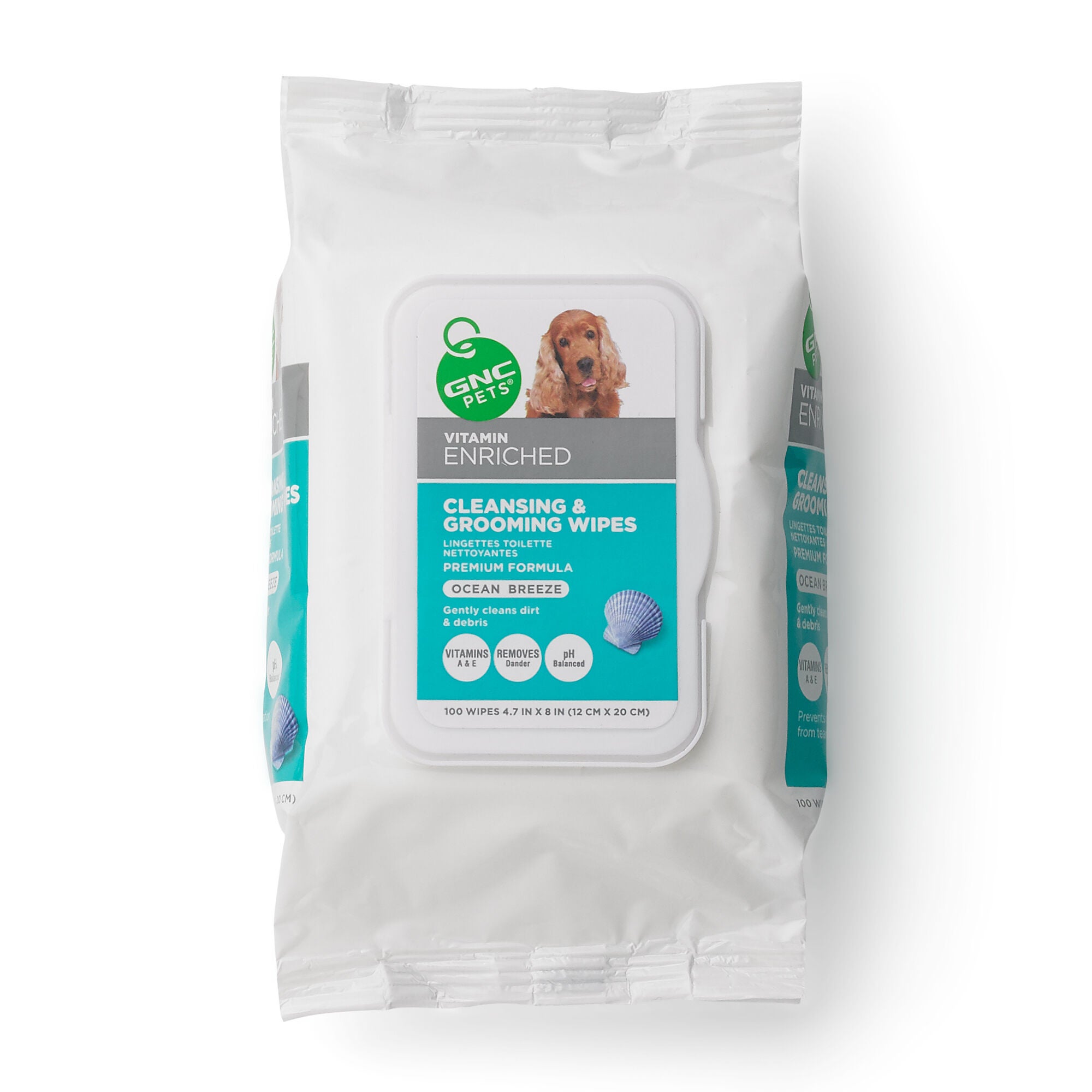 Cleansing & Grooming Wipes Ocean Breeze 100 Wipes GNC