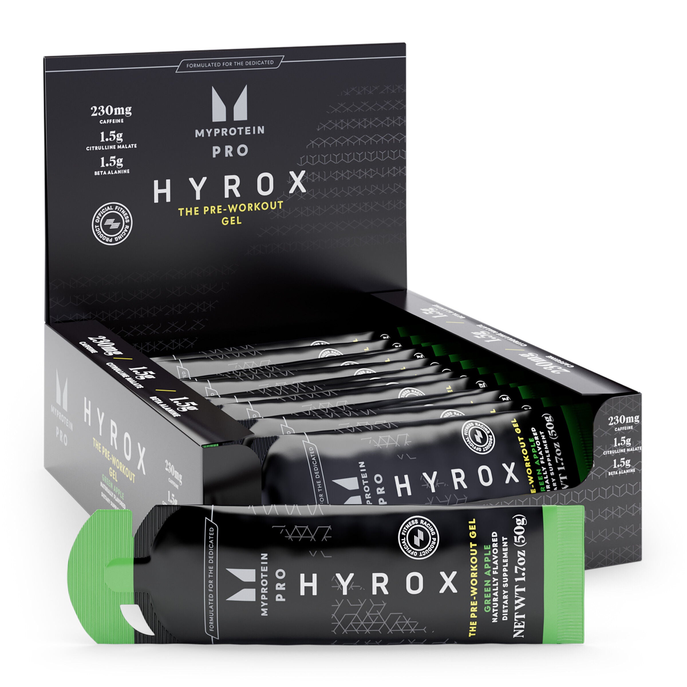 Hyrox: The Pre-Workout Gel - Green Apple (12 Satchets)