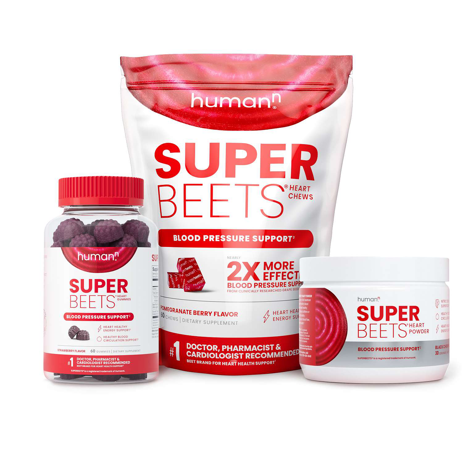 SuperBeets&reg; Heart Chews - Pomegranate Berry - 60 Chews (30 Servings)  | GNC