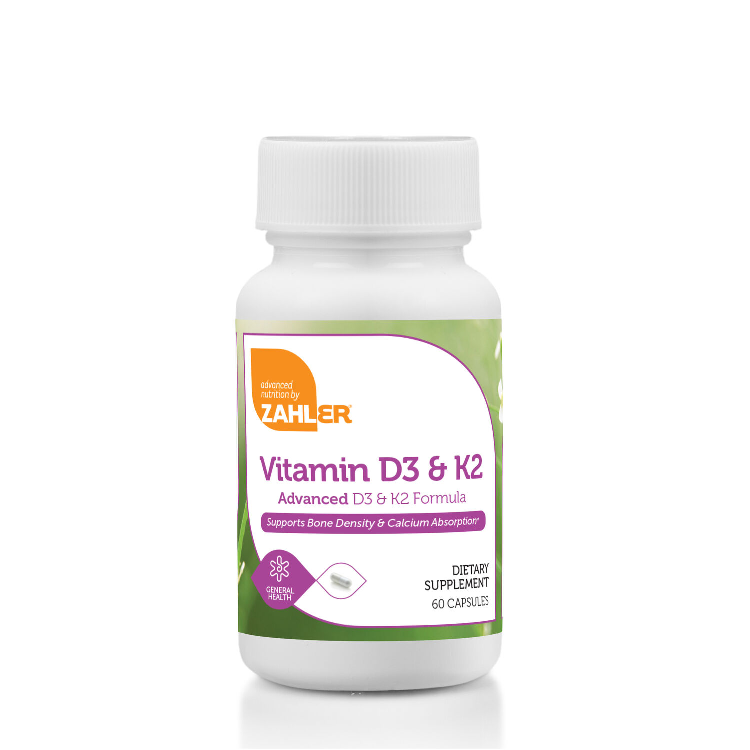 ZAHLER Vitamin D3 & K2 - 60 Capsules (60 Servings)