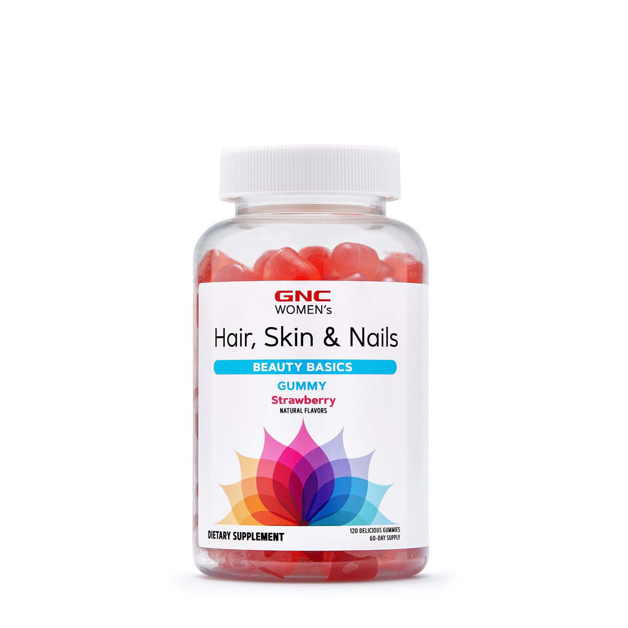 Hair - Skin & Nails - Strawberry - 120 Gummies (60 Servings) | GNC