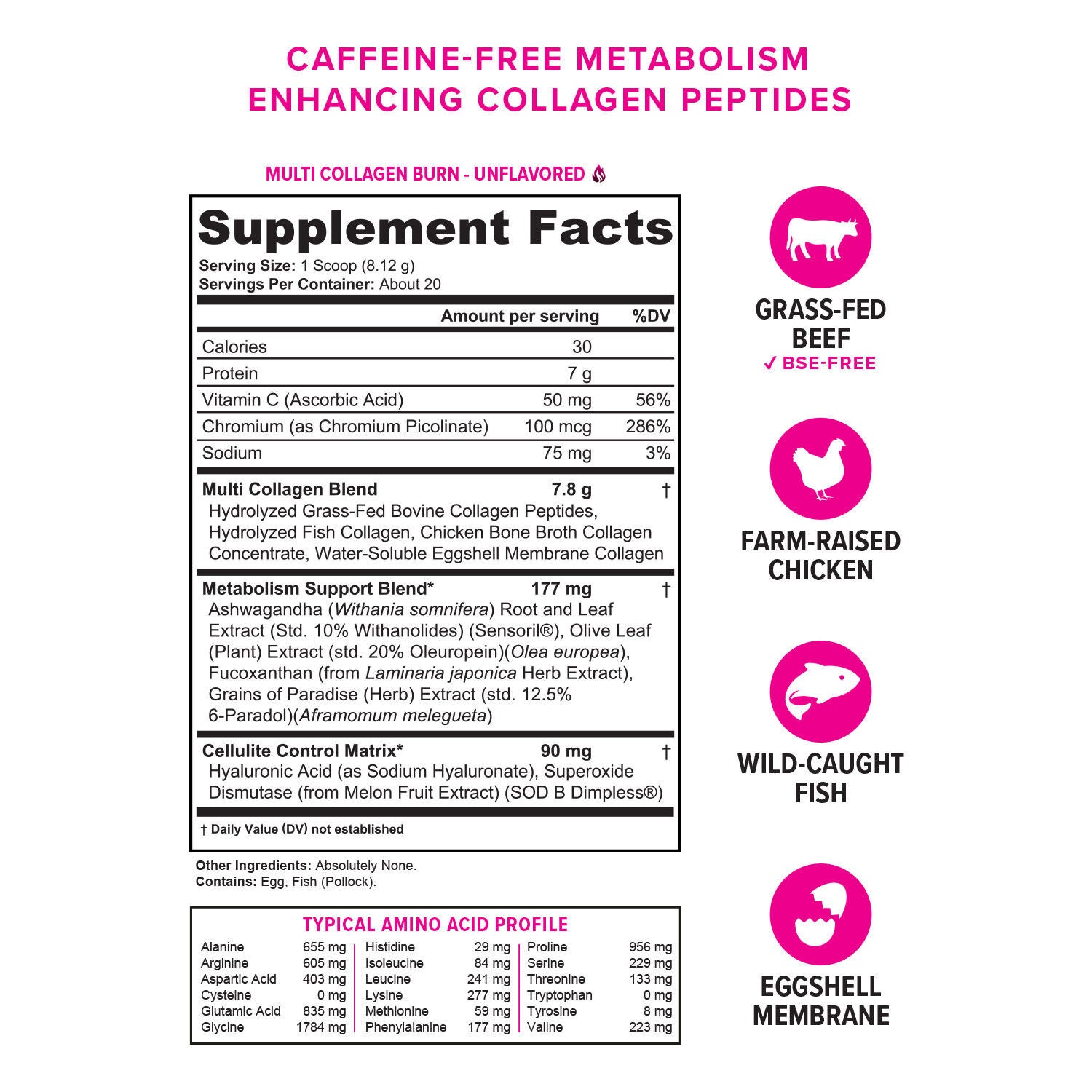 Multi Collagen Burn - Unflavored - 5.73 oz. (20 Servings)  | GNC