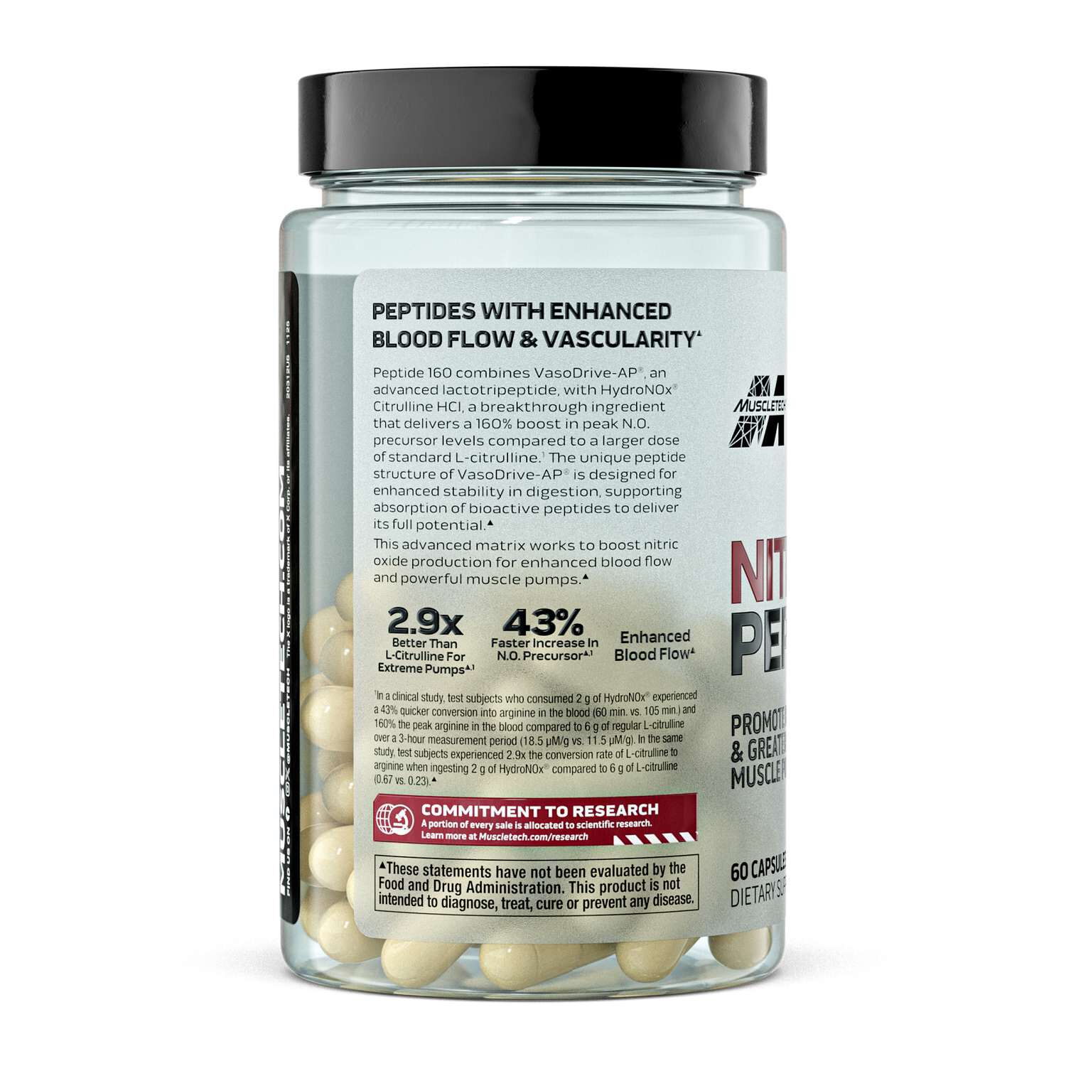 Nitric Oxide Peptide 160 - 60 Capsules (30 Servings)