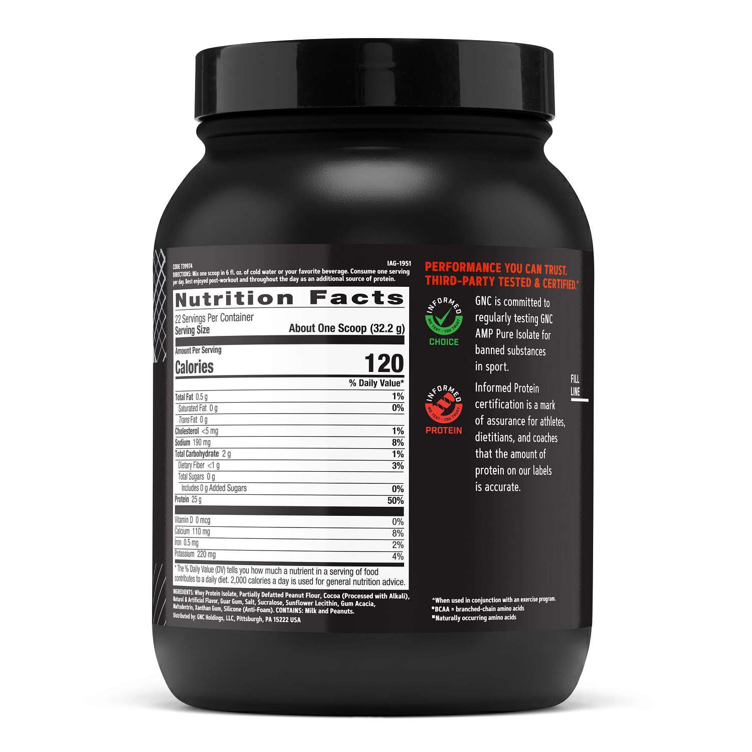 Pure Isolate - Chocolate Peanut Butter Cup (22 Servings) Chocolate Peanut Butter Cup | GNC