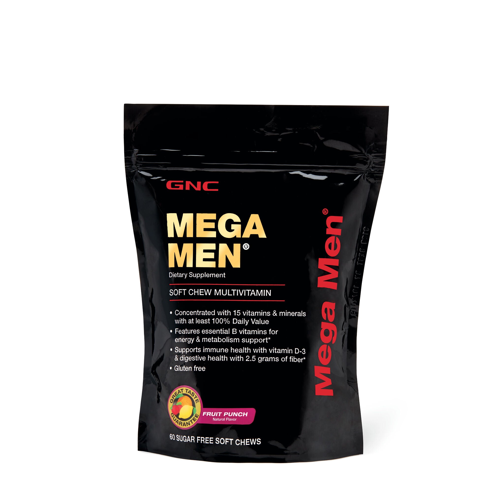 Gnc Mega Men Soft Chew Multivitamin Fruit Punch Vitamins For Men Gnc