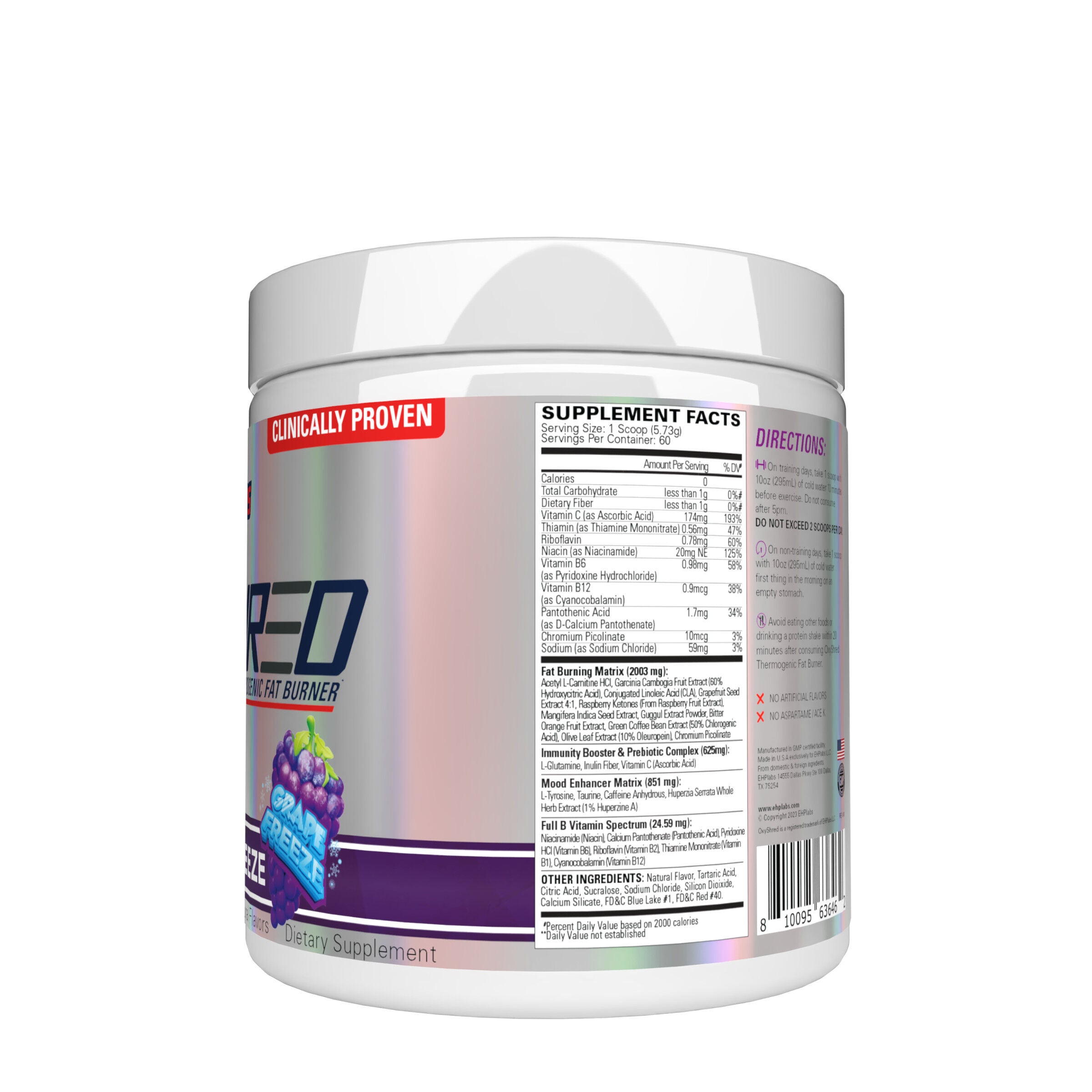 OxyShred - Grape Freeze - 12.13 oz. (60 Servings) Grape Freeze | GNC