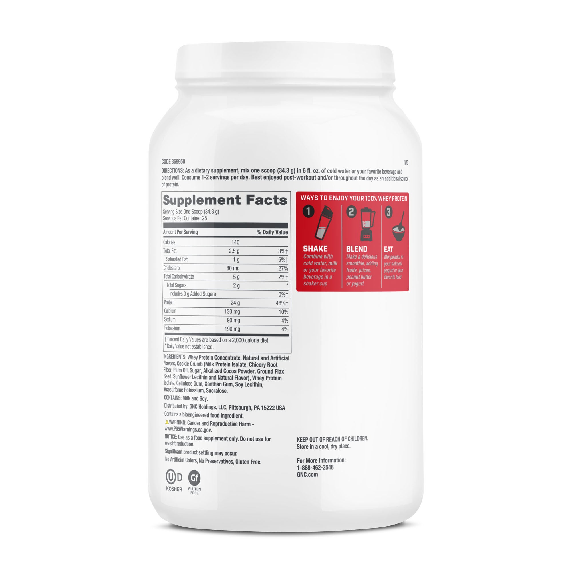 Gnc whey on sale protein powder