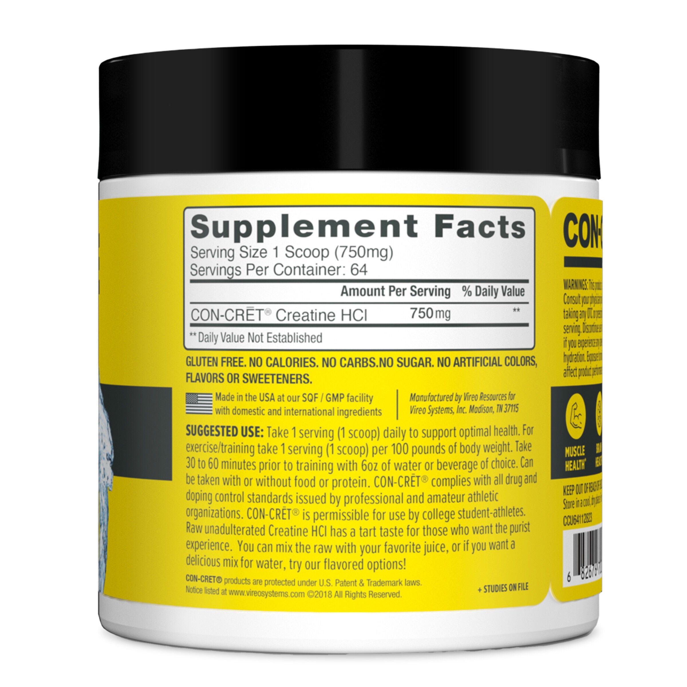Creatine HCl Powder - Unflavored (64 Servings)