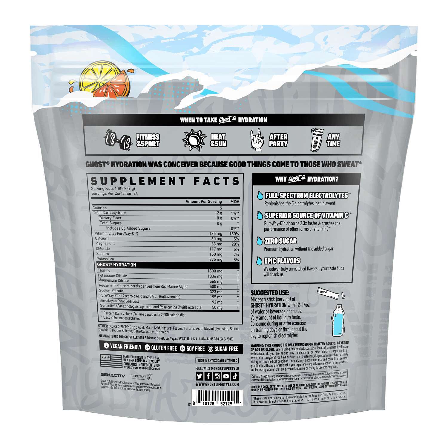 Hydration Sticks - Lemon Crush (24 Stick Packs)