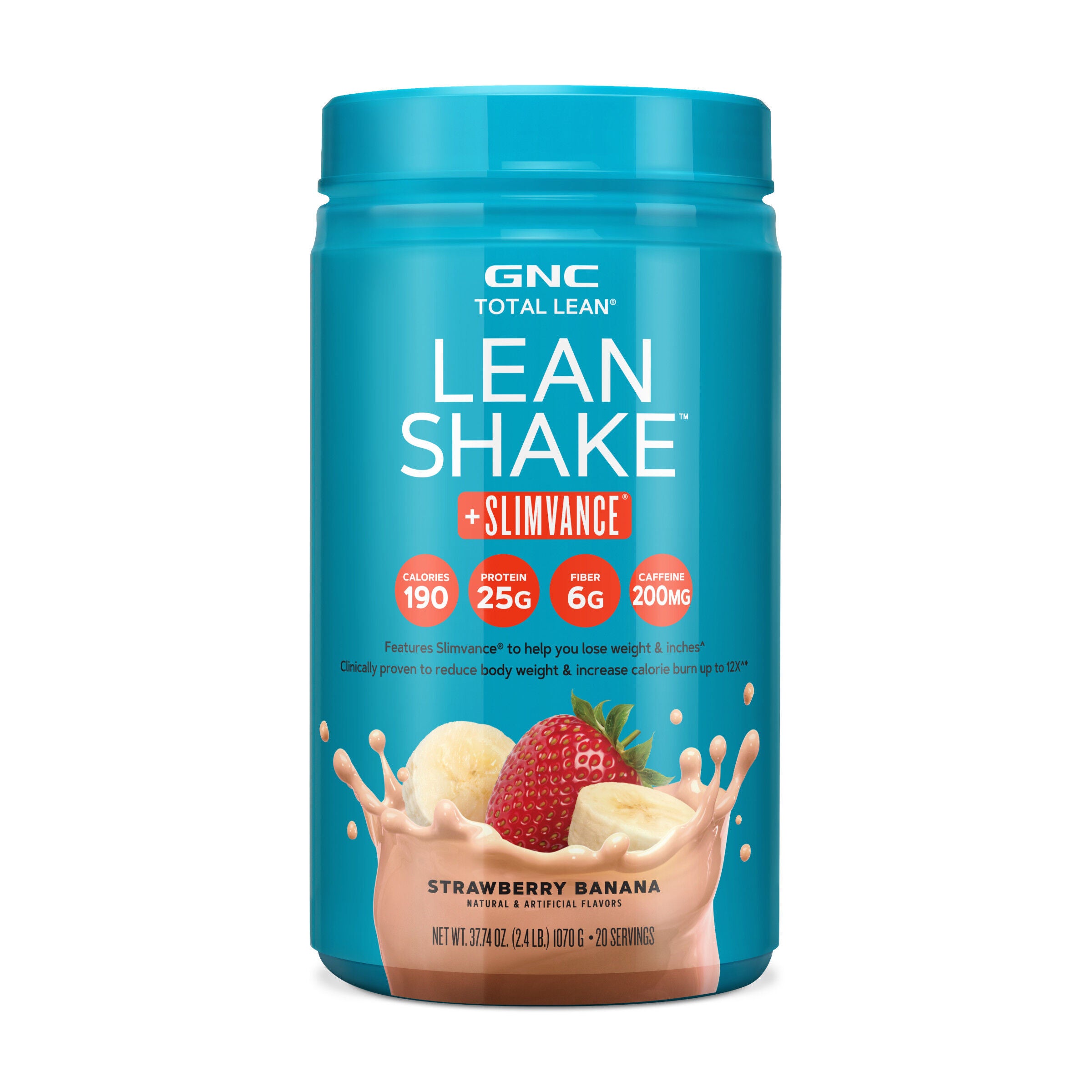 Lean Shake&trade; + Slimvance&reg; Stim - Strawberry Banana (20 Servings) Strawberry Banana | GNC