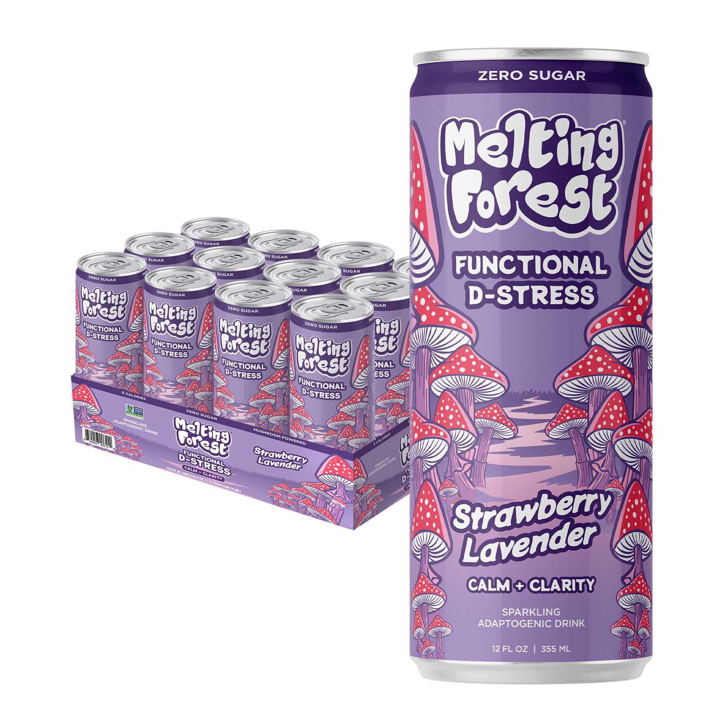 Functional D-Stress Drink - Strawberry Lavender - 12 oz. (12 Cans) Strawberry Lavender | GNC