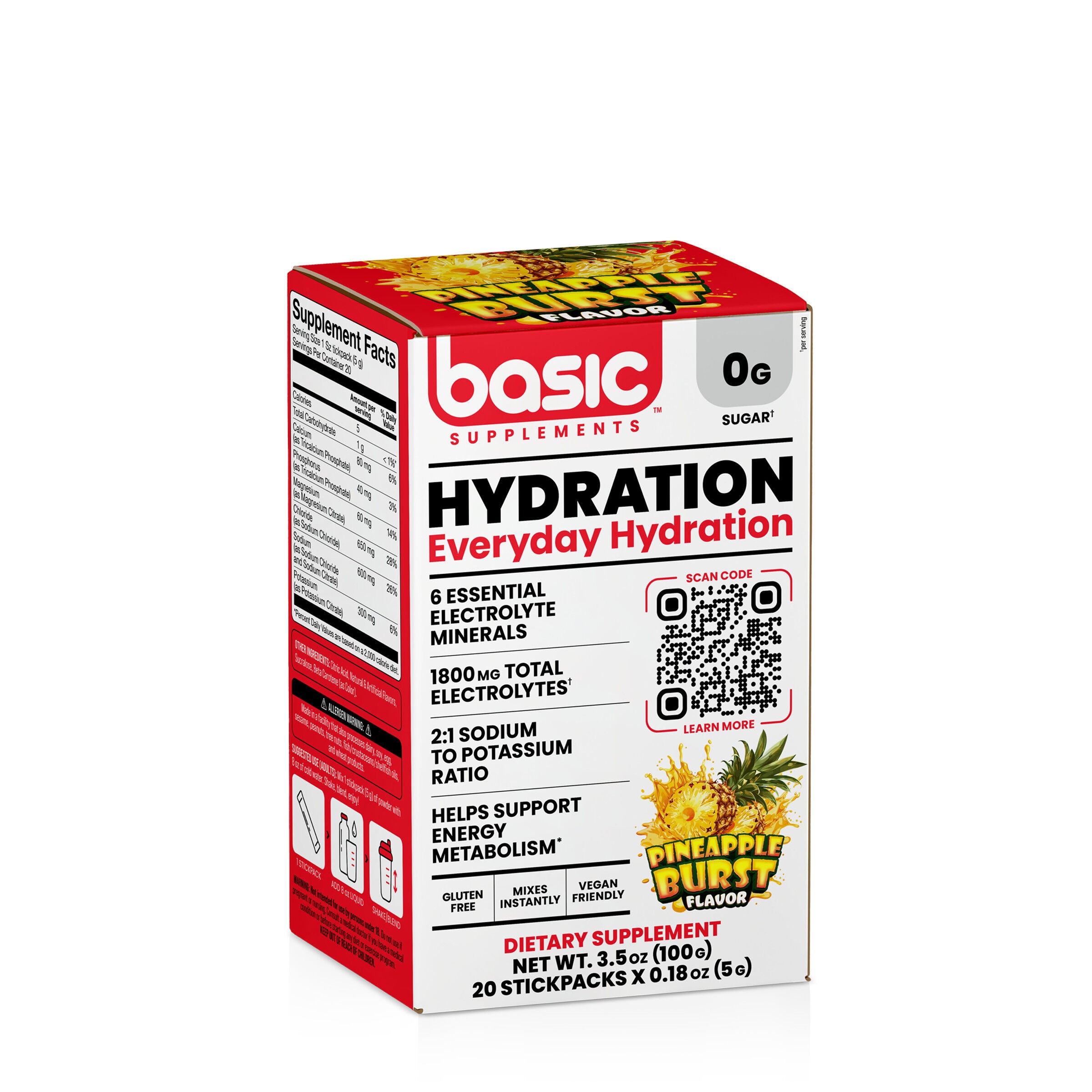 Hydration - Pineapple Burst (20 Stickpacks)  | GNC