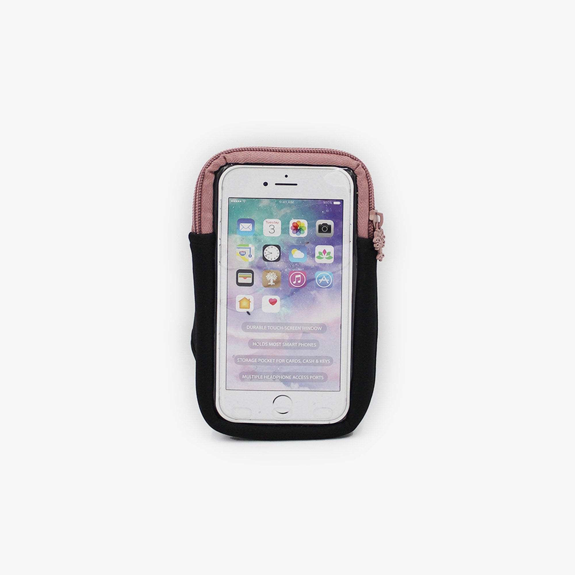 On-the-run Arm Band - Black/Mauve | GNC