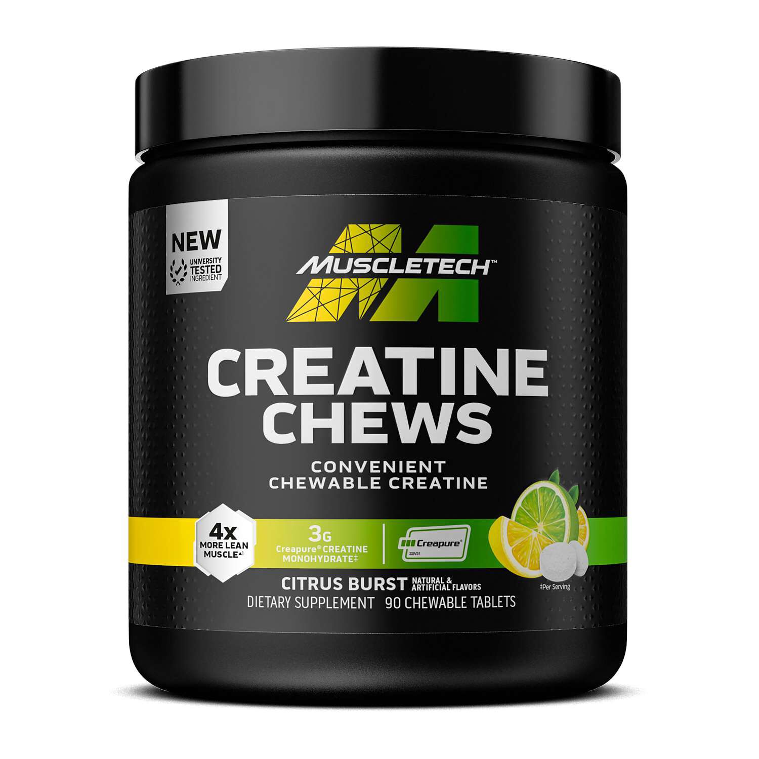 Creatine Chews - Citrus Burst - 90 Tablets (30 Servings) | GNC