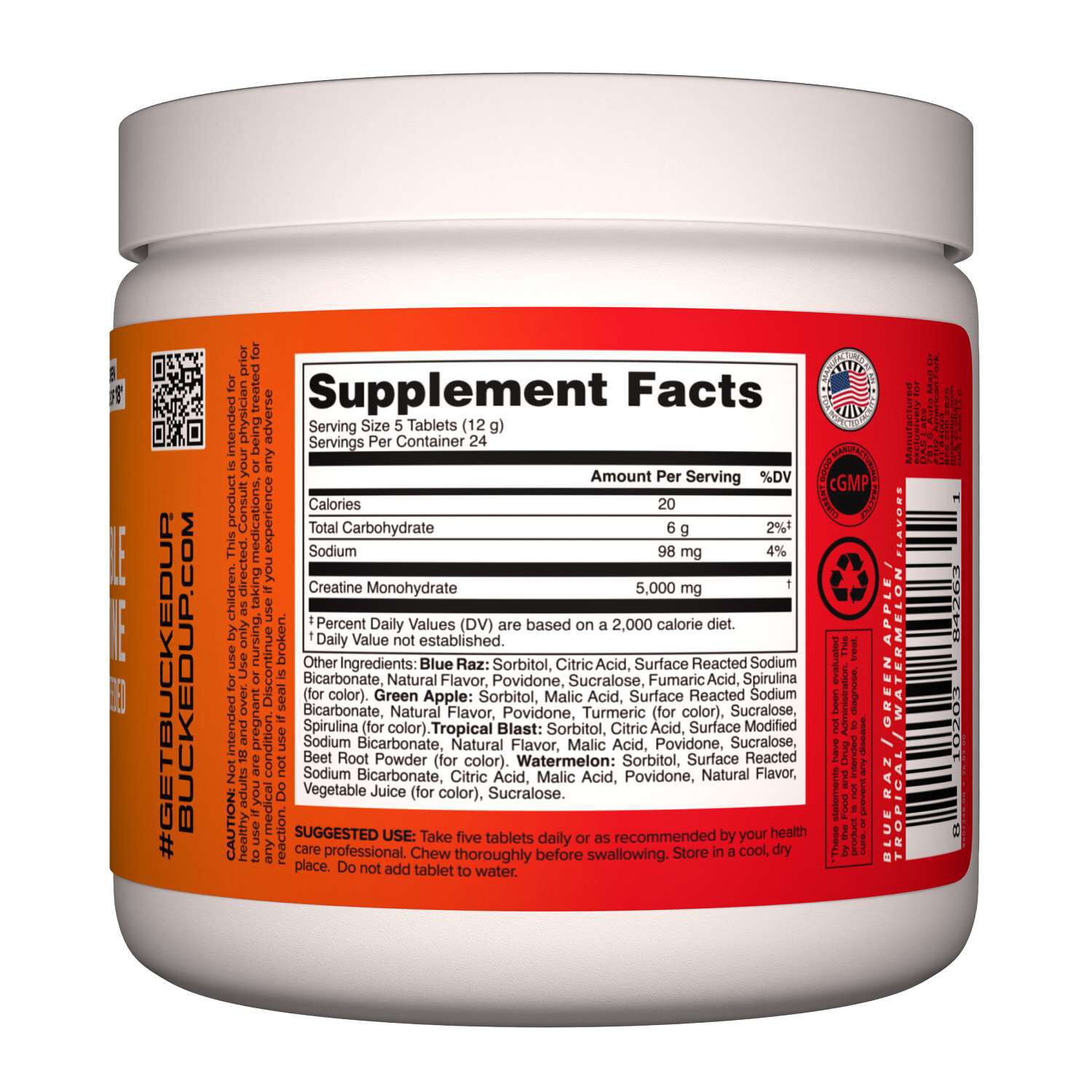 Creatine Candy&trade; - Variety Pack - 120 Chewable Tablets (24 Servings)
