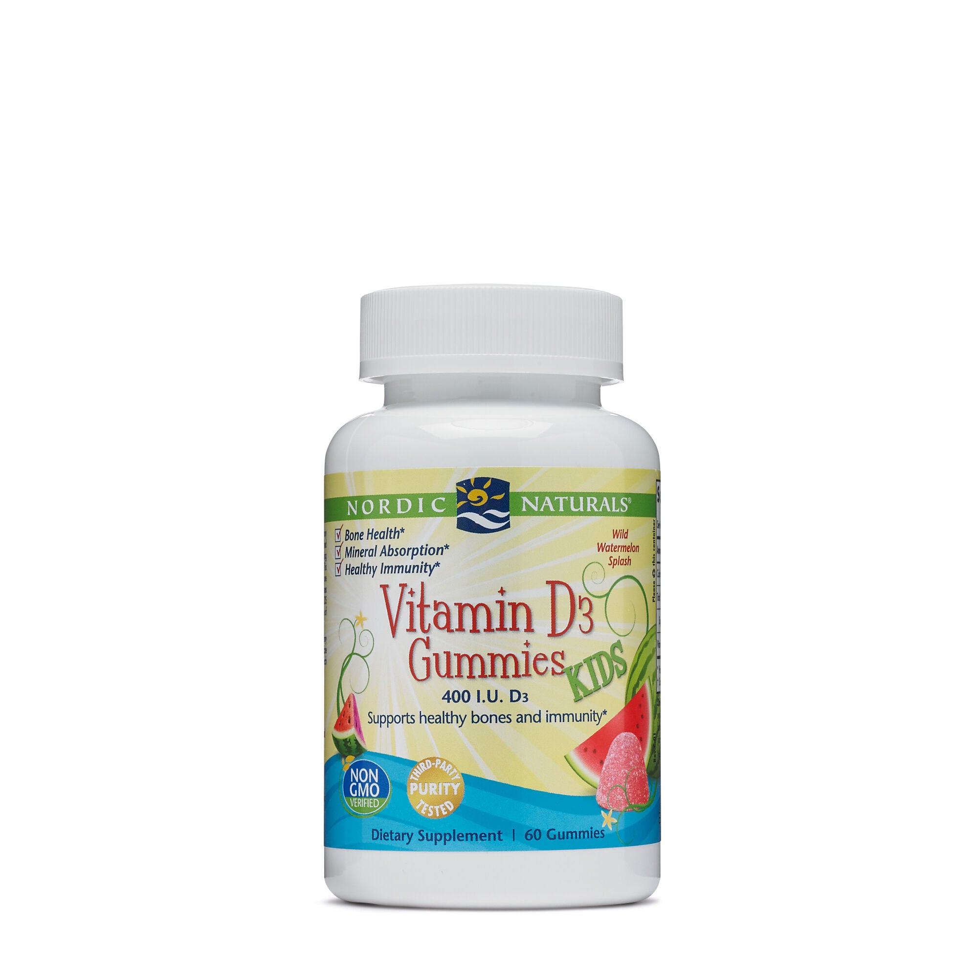 Nordic Naturals Vitamin D Gummies Kids 400 Iu Wild Watermelon