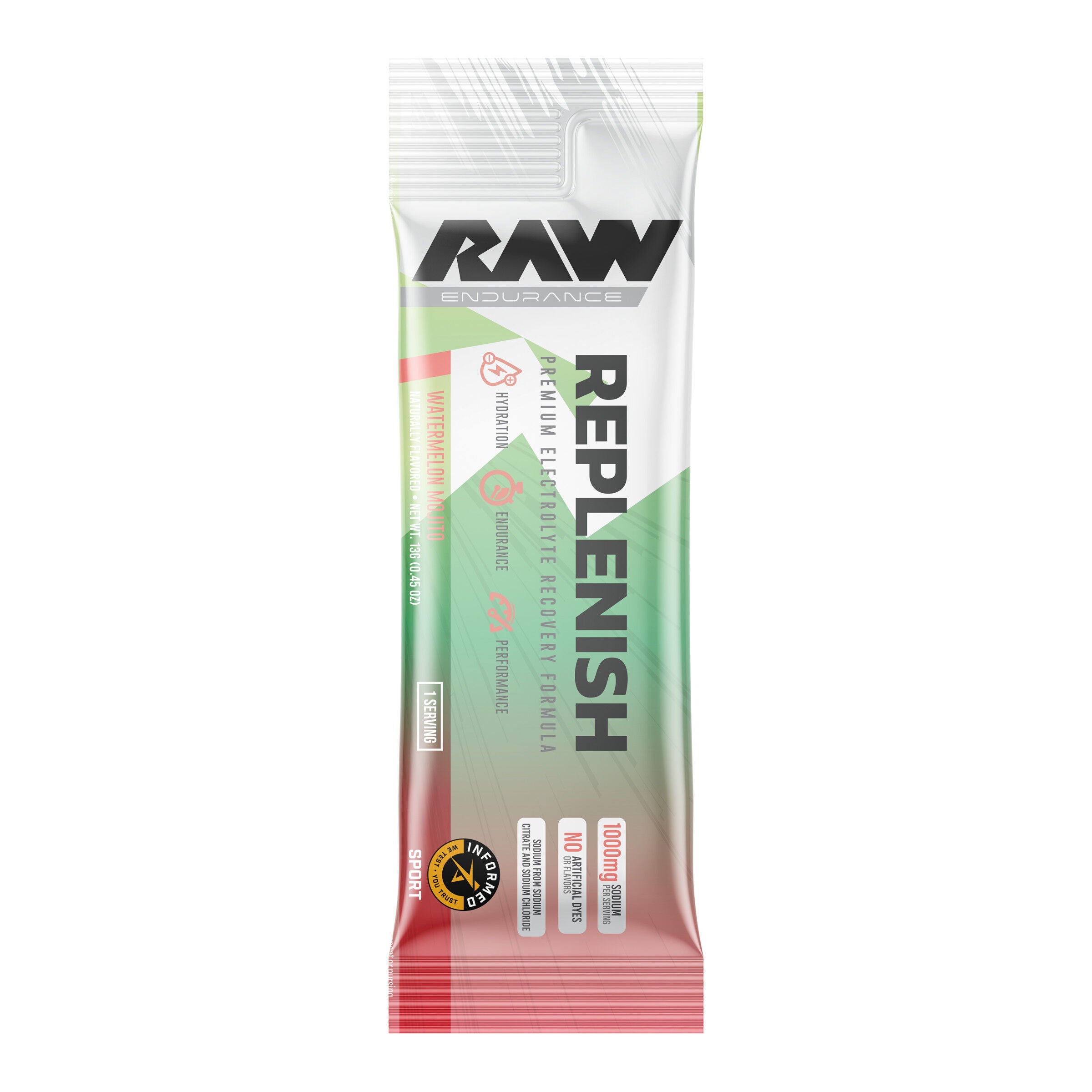 Replenish Premium Electrolyte Recovery - Watermelon Mojito (20 Stick Packs)  | GNC