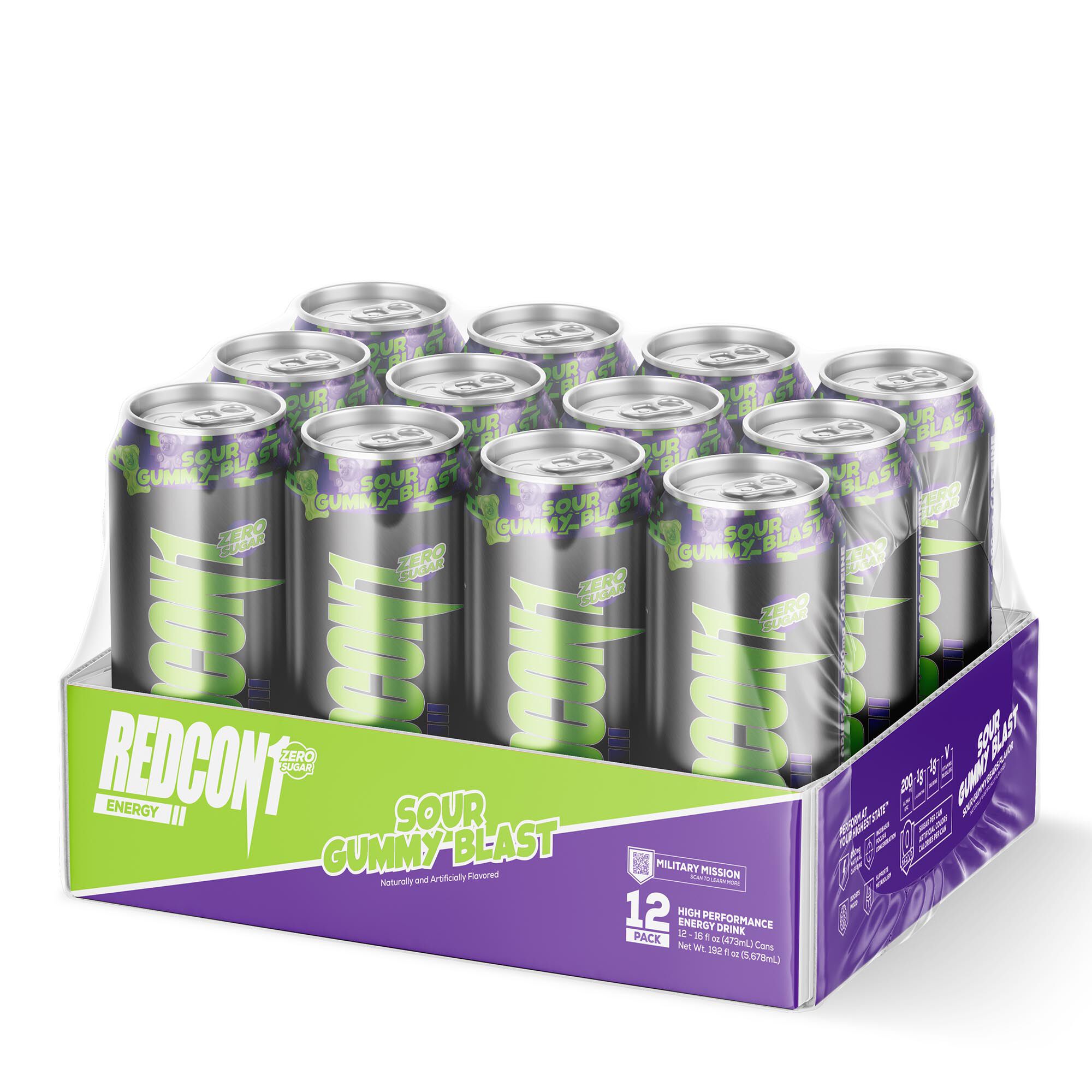 High Performance Energy Drink Sour Gummy Blast 12 Pack Sour Gummy