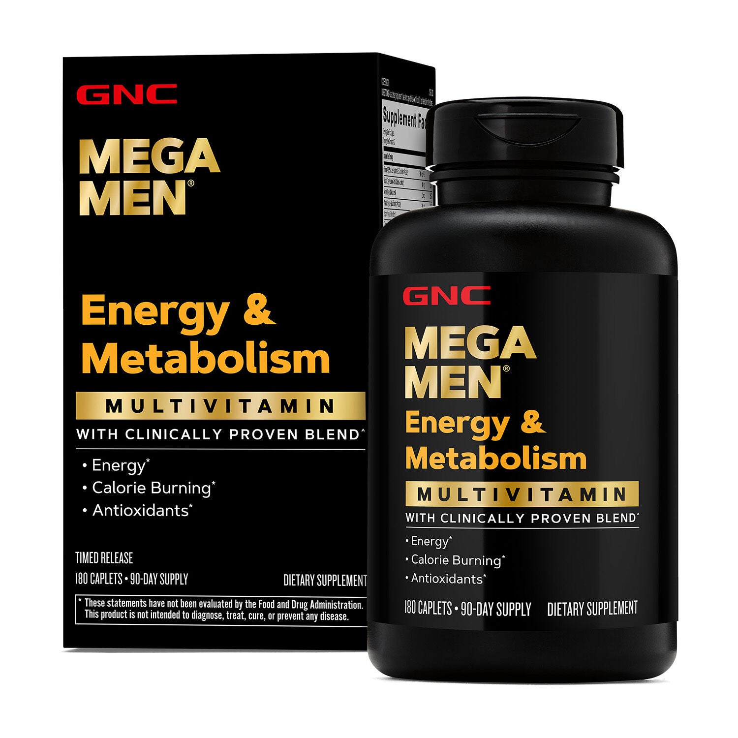 Energy & Metabolism Multivitamin - 180 Caplets (90 Servings)  | GNC