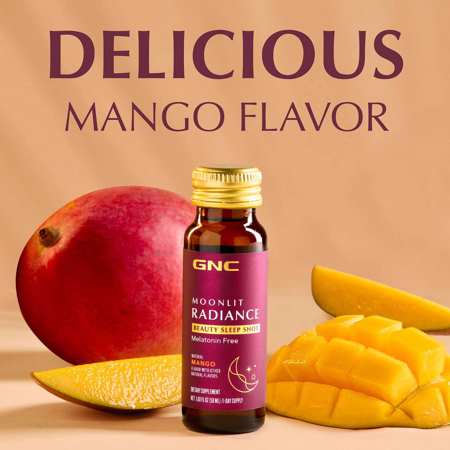 Moonlit Radiance Beauty Sleep Shot - Mango - 10 Bottles (10 Servings)  | GNC