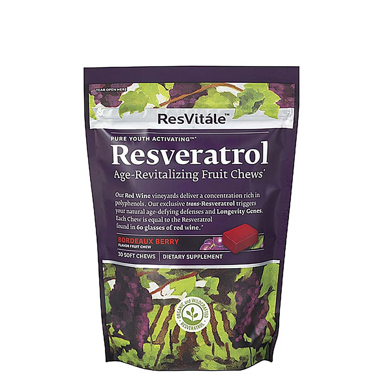 Resveratrol Age-Revitalizing Fruit Chews | GNC Resveratrol Age-Revitalizing Fruit Chews | GNC