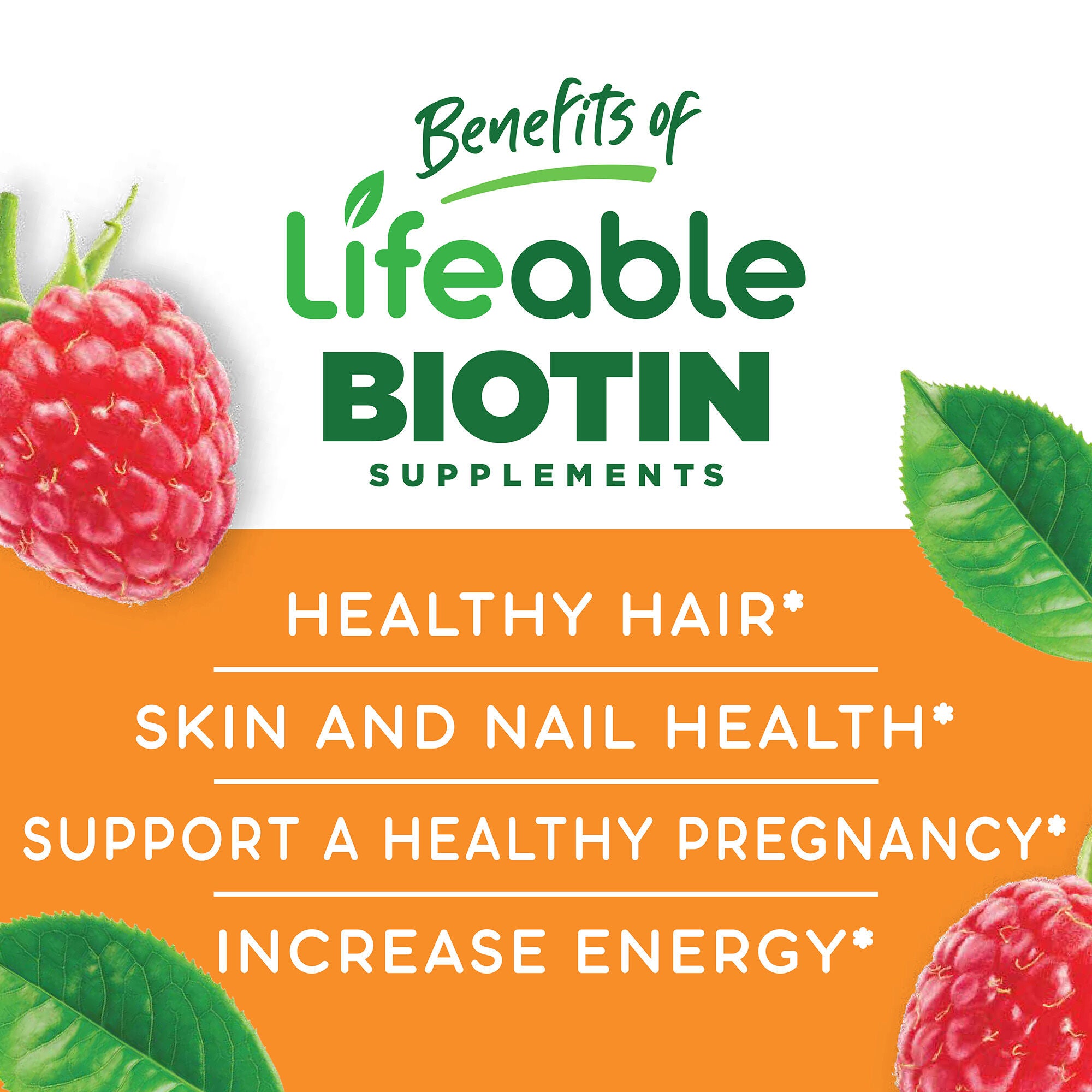 Biotin 10000mcg - 60 Gummies (30 Servings)  | GNC